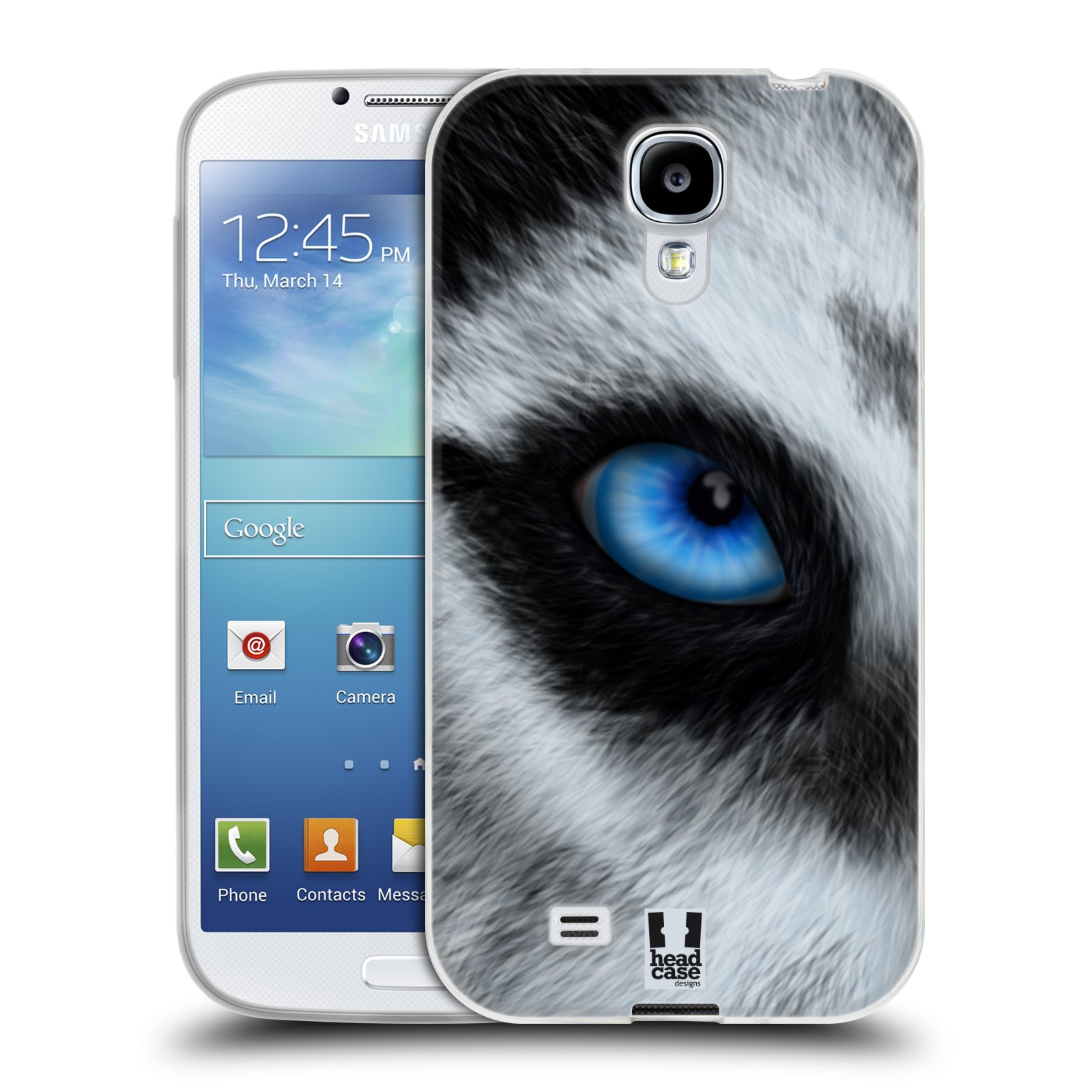 HEAD CASE silikonový obal na mobil Samsung Galaxy S4 i9500 vzor pohled zvířete oko pes husky