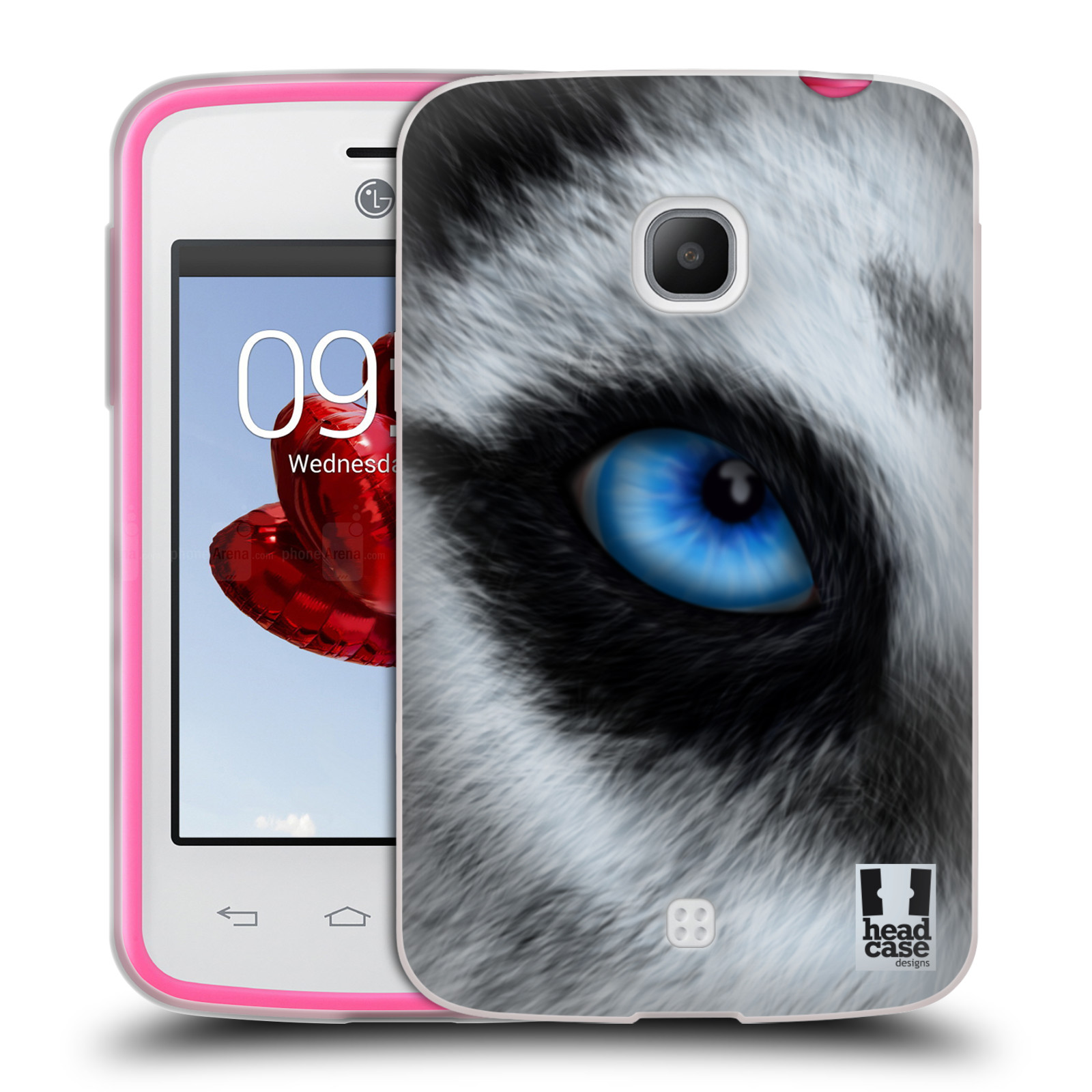 HEAD CASE silikonový obal na mobil LG L30 vzor pohled zvířete oko pes husky