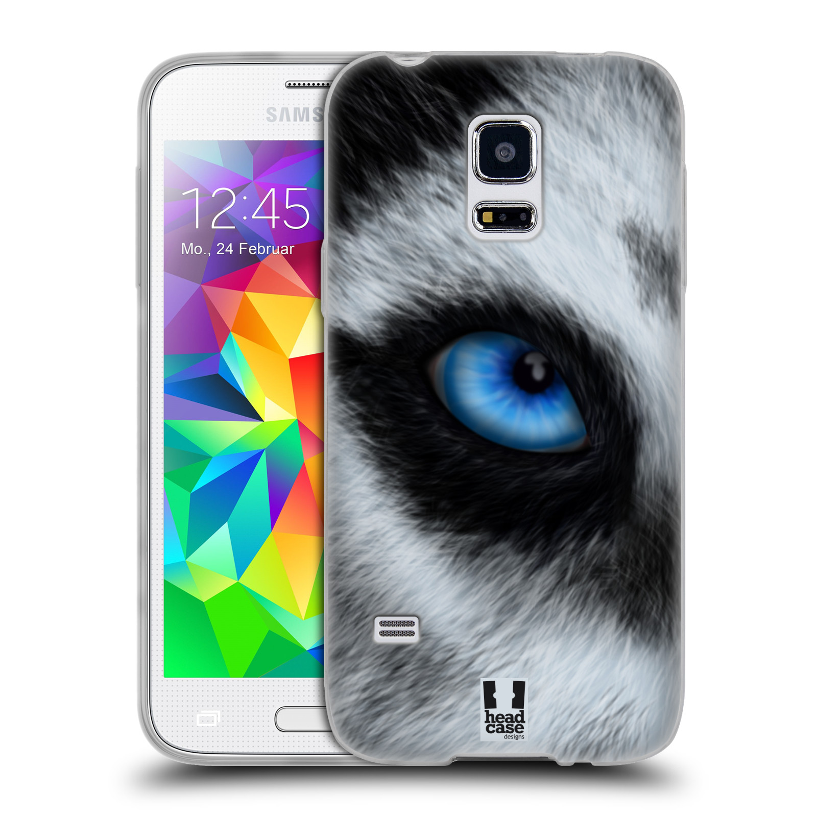 HEAD CASE silikonový obal na mobil Samsung Galaxy S5 MINI vzor pohled zvířete oko pes husky