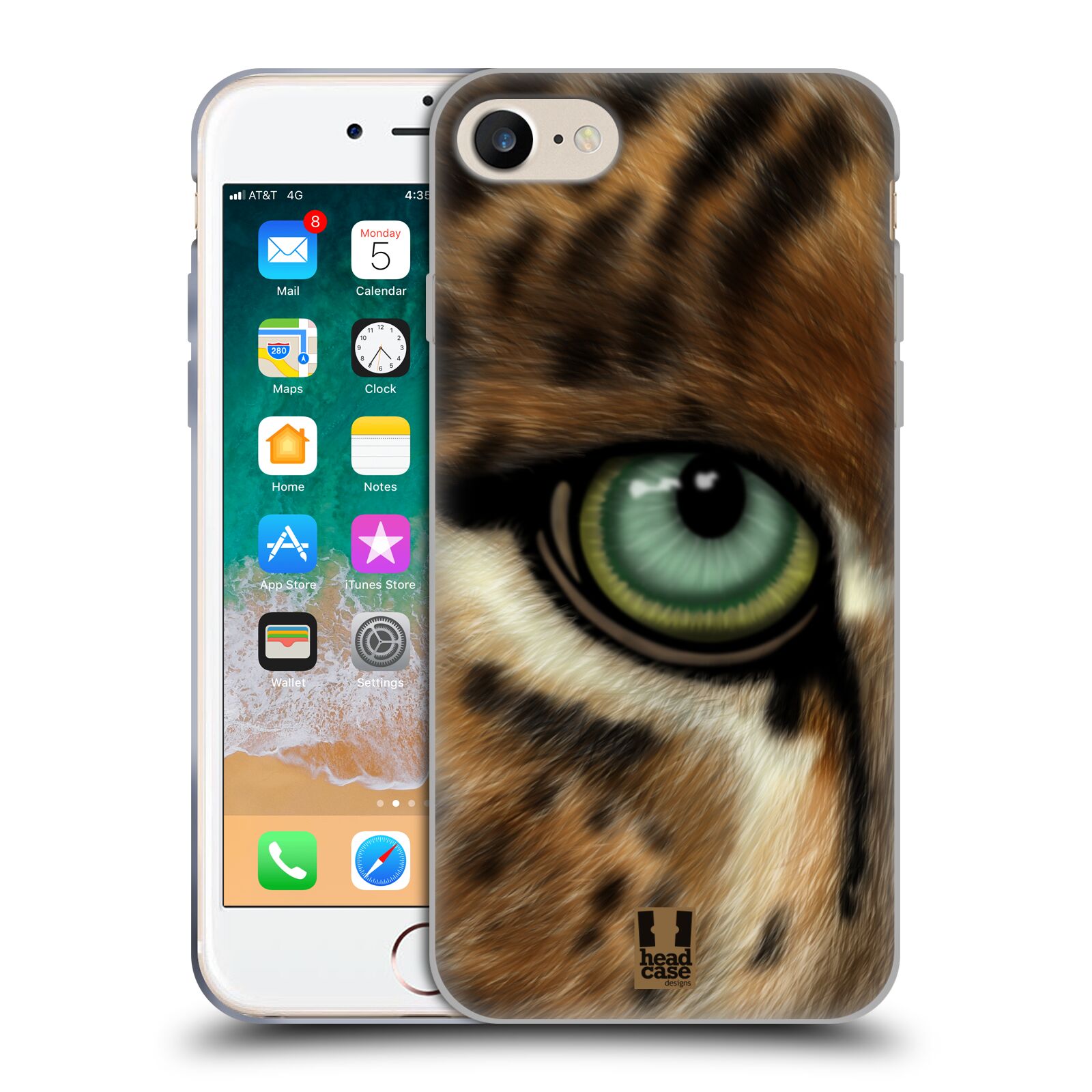HEAD CASE silikonový obal na mobil Apple Iphone 7 vzor pohled zvířete oko leopard