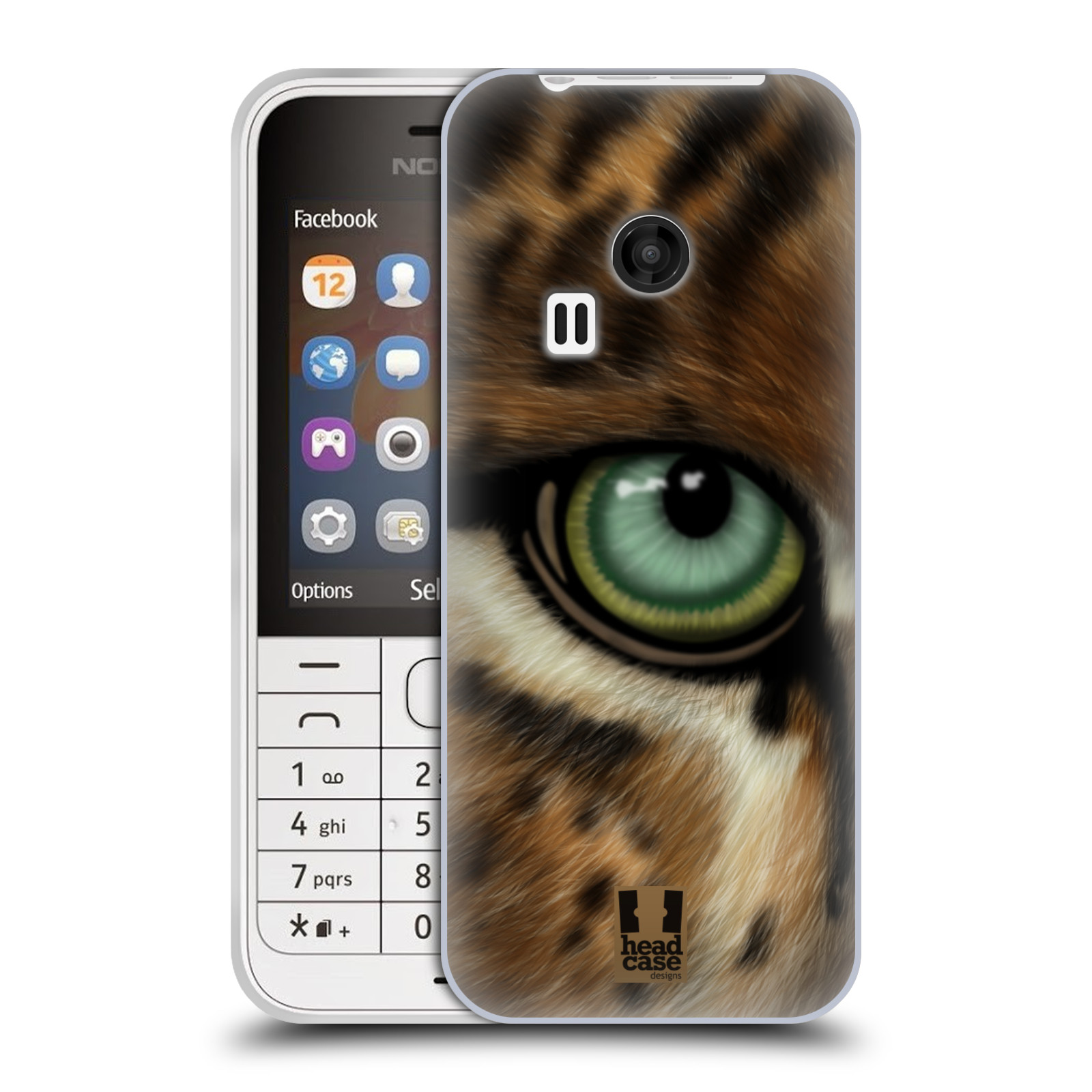 HEAD CASE silikonový obal na mobil NOKIA 220 / NOKIA 220 DUAL SIM vzor pohled zvířete oko leopard