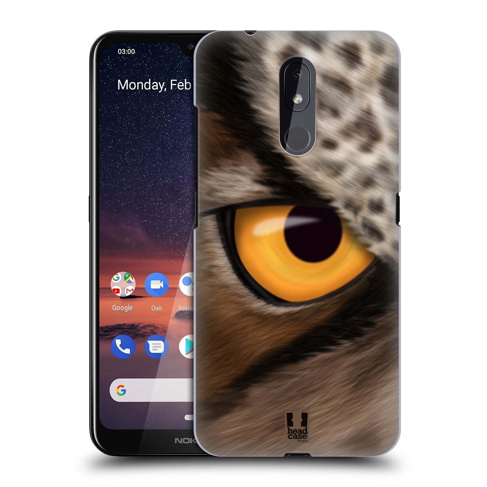 Pouzdro na mobil Nokia 3.2 - HEAD CASE - vzor pohled zvířete oko sova