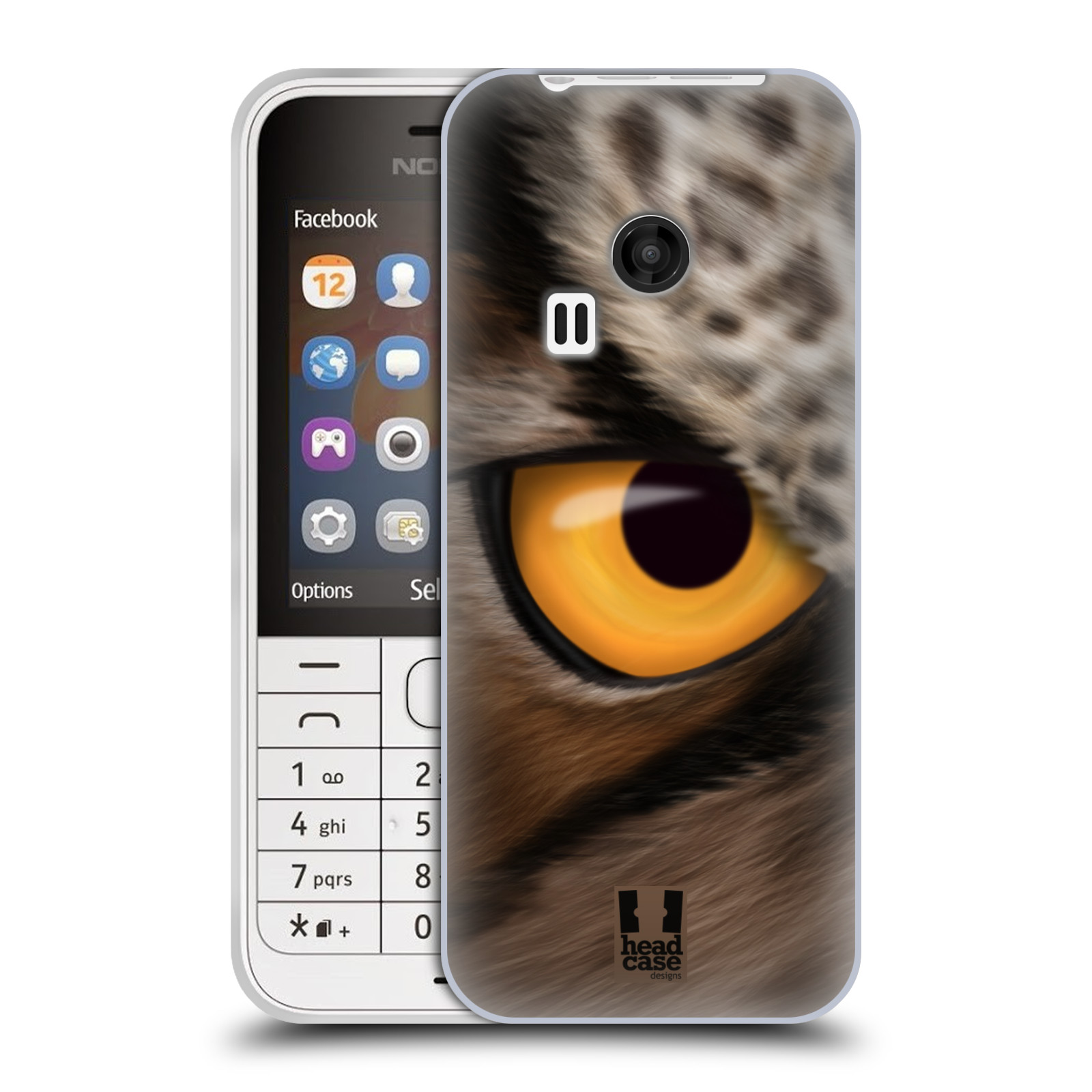HEAD CASE silikonový obal na mobil NOKIA 220 / NOKIA 220 DUAL SIM vzor pohled zvířete oko sova
