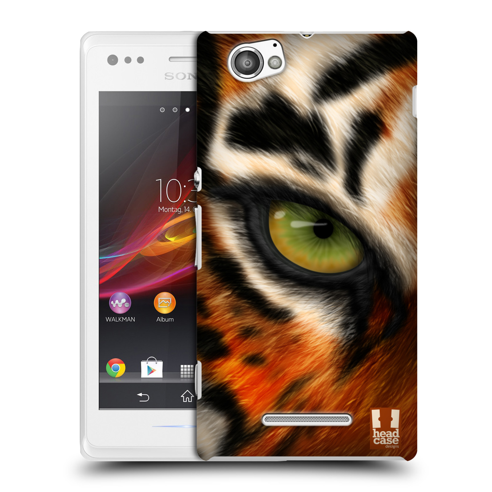 HEAD CASE plastový obal na mobil Sony Xperia M vzor pohled zvířete oko tygr