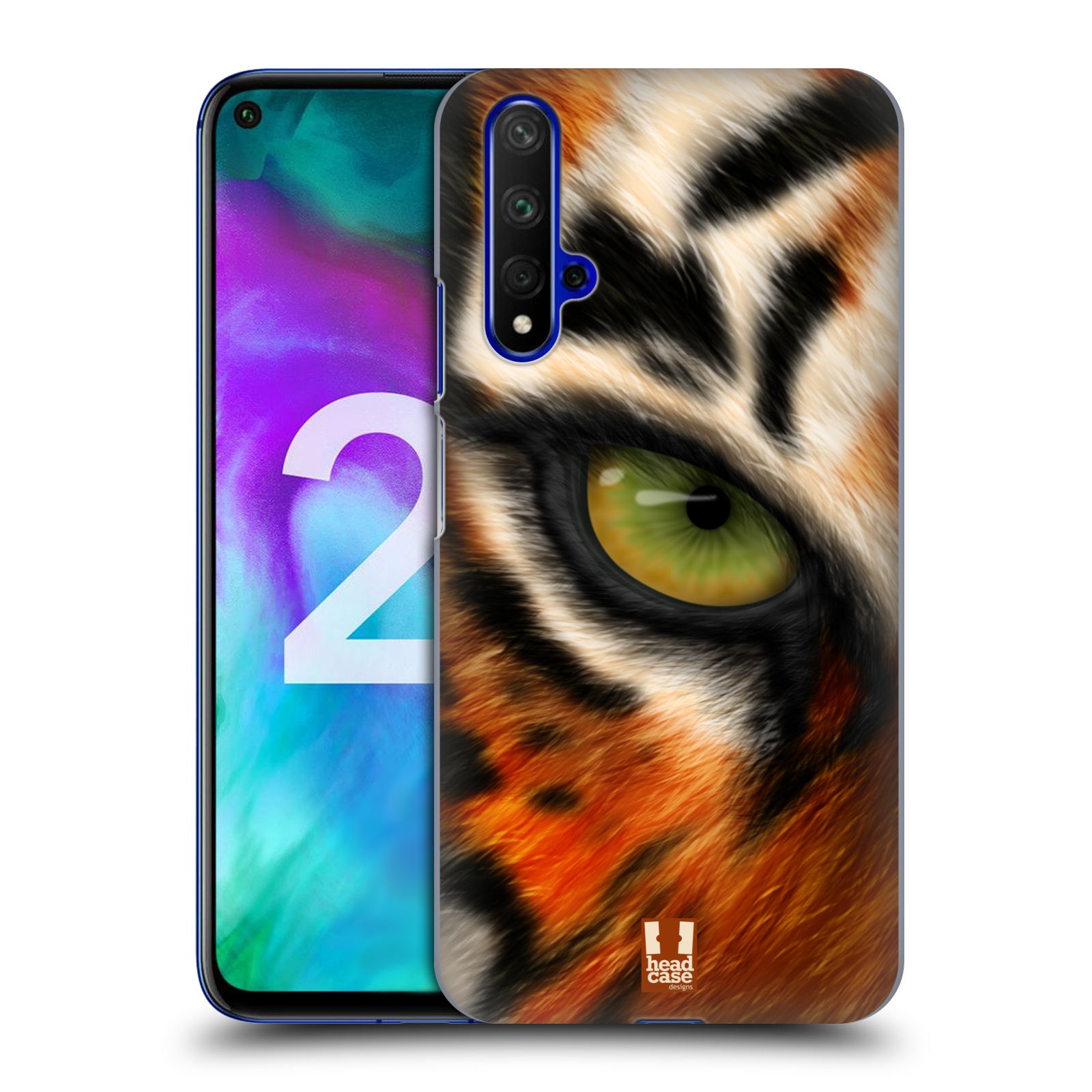 Pouzdro na mobil Honor 20 - HEAD CASE - vzor pohled zvířete oko tygr