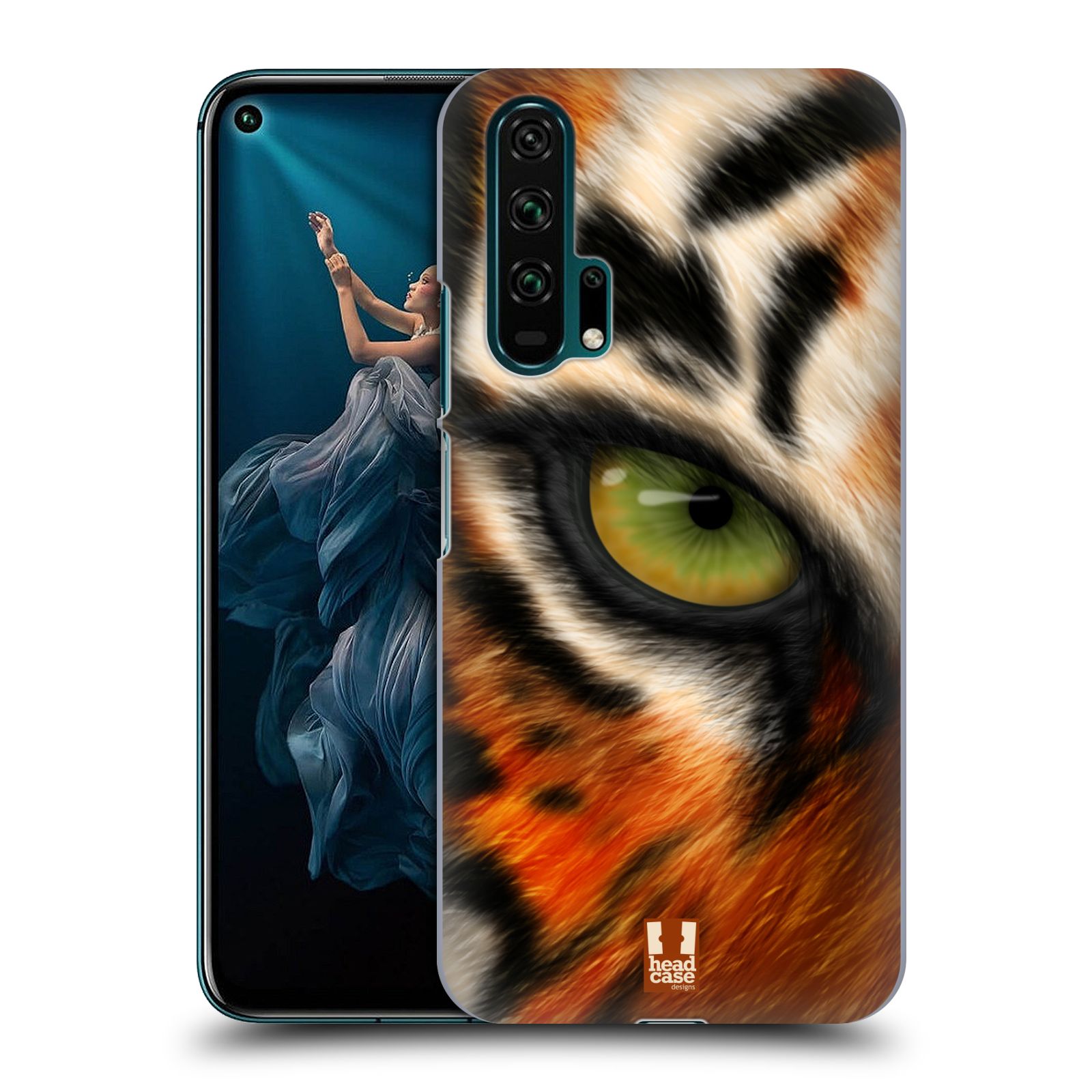 Pouzdro na mobil Honor 20 PRO - HEAD CASE - vzor pohled zvířete oko tygr