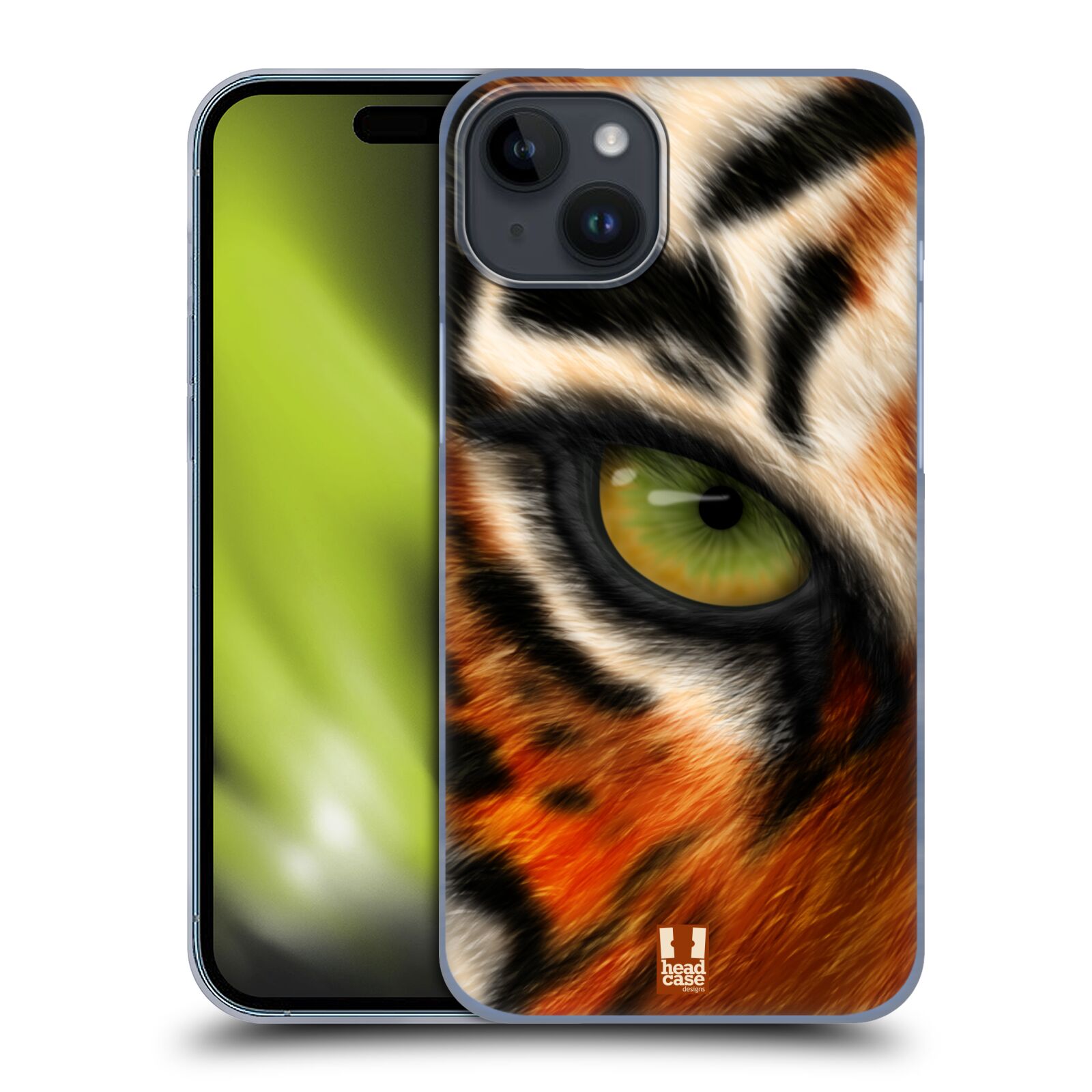 Plastový obal HEAD CASE na mobil Apple Iphone 15 PLUS vzor pohled zvířete oko tygr