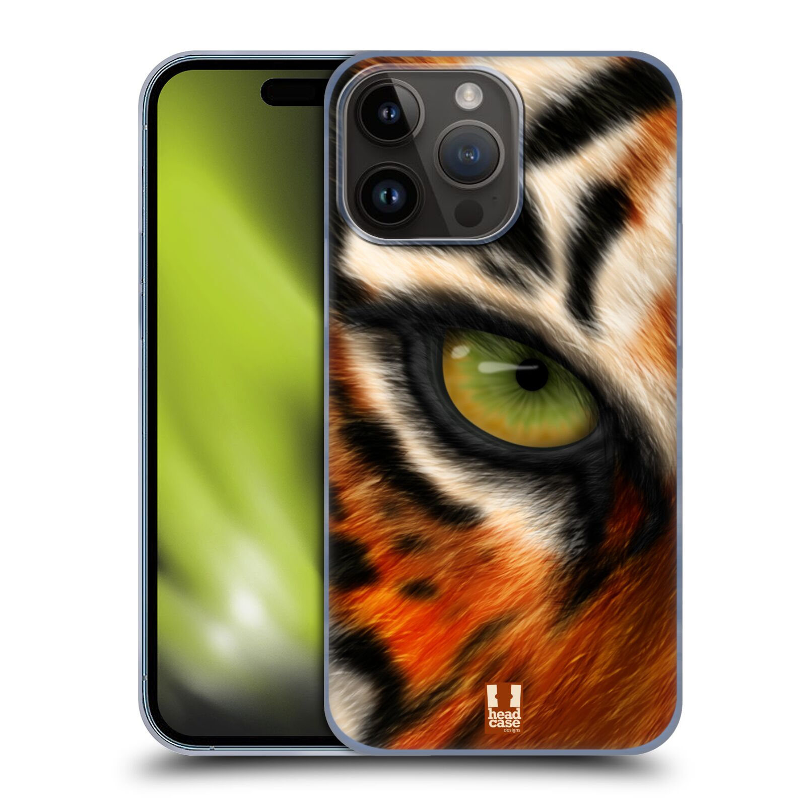 Plastový obal HEAD CASE na mobil Apple Iphone 15 PRO MAX vzor pohled zvířete oko tygr