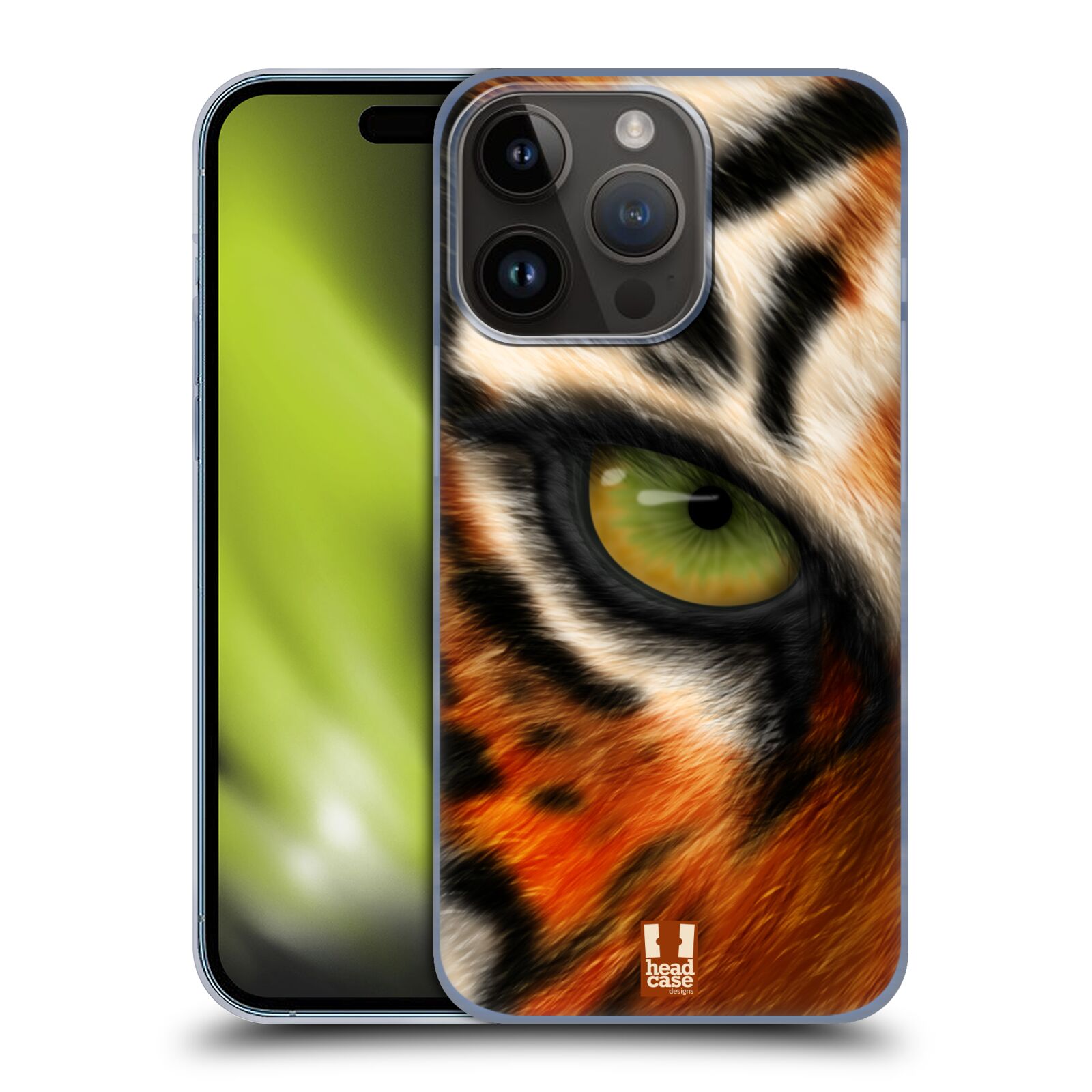 Plastový obal HEAD CASE na mobil Apple Iphone 15 Pro vzor pohled zvířete oko tygr