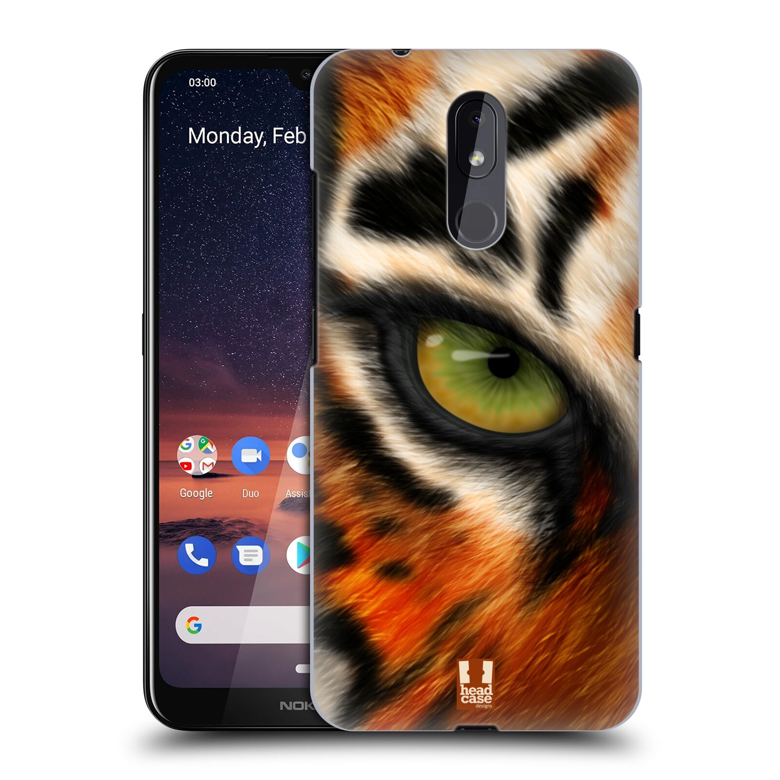 Pouzdro na mobil Nokia 3.2 - HEAD CASE - vzor pohled zvířete oko tygr