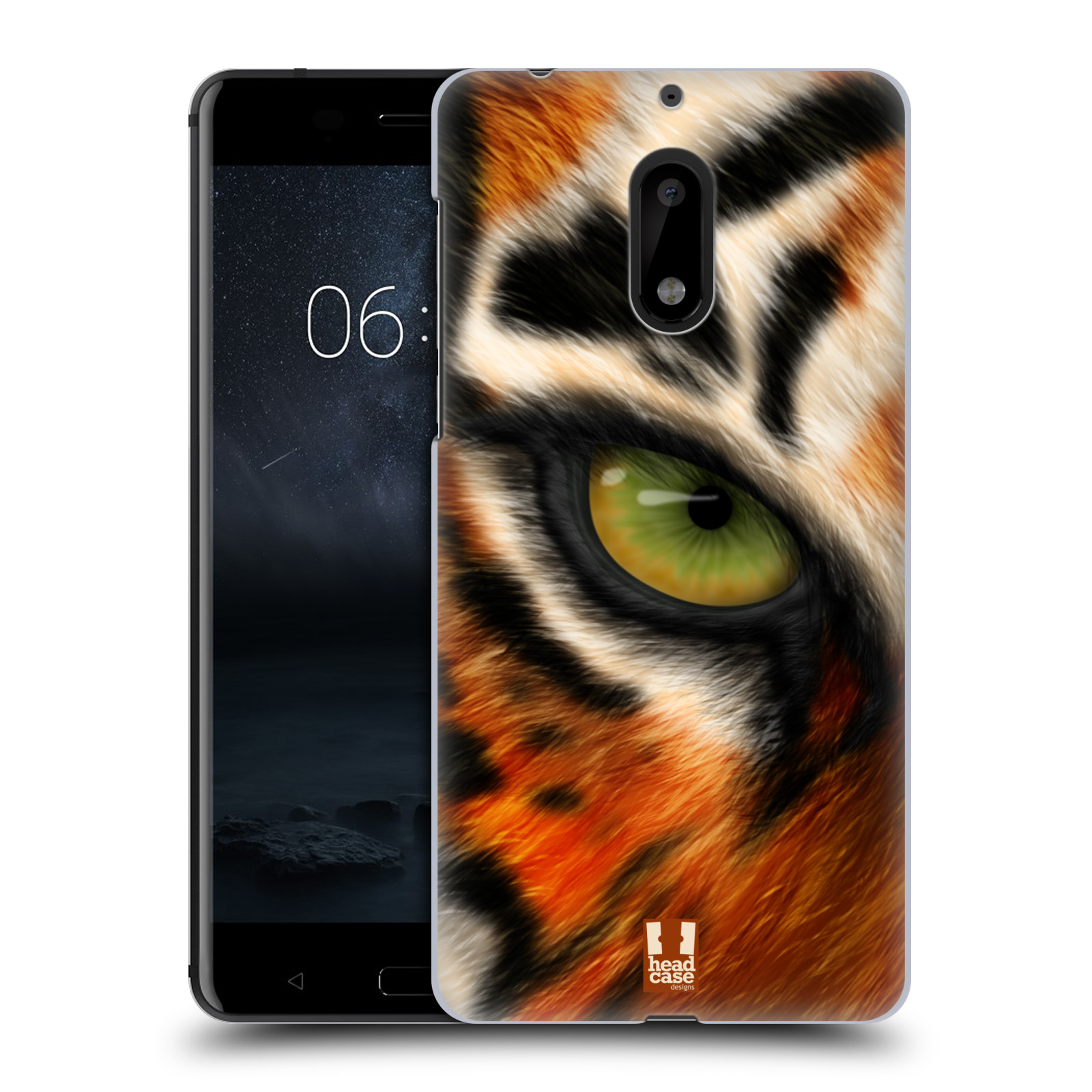 HEAD CASE plastový obal na mobil Nokia 6 vzor pohled zvířete oko tygr