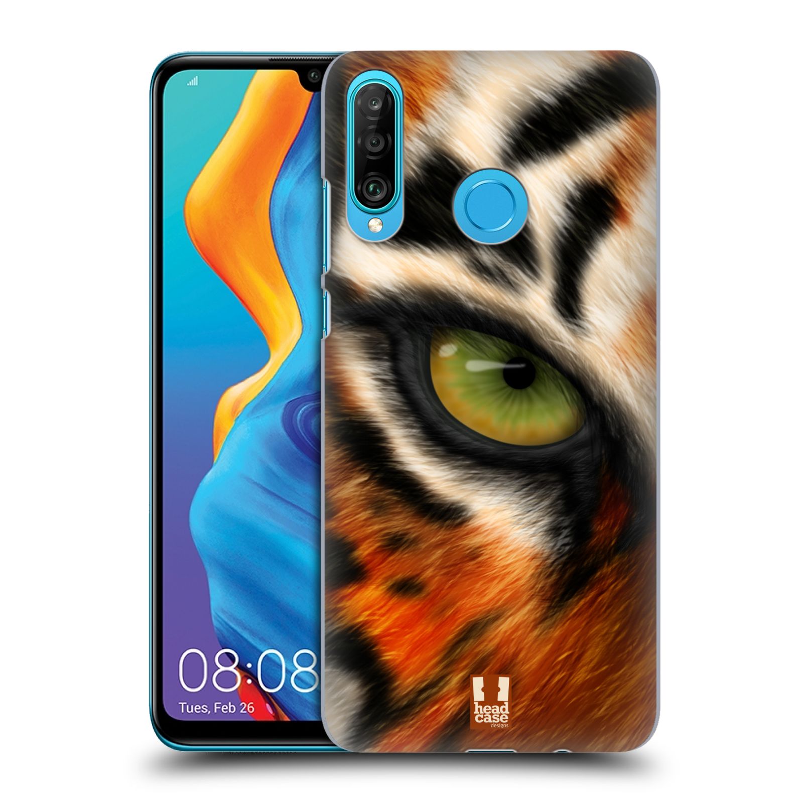 Pouzdro na mobil Huawei P30 LITE - HEAD CASE - vzor pohled zvířete oko tygr