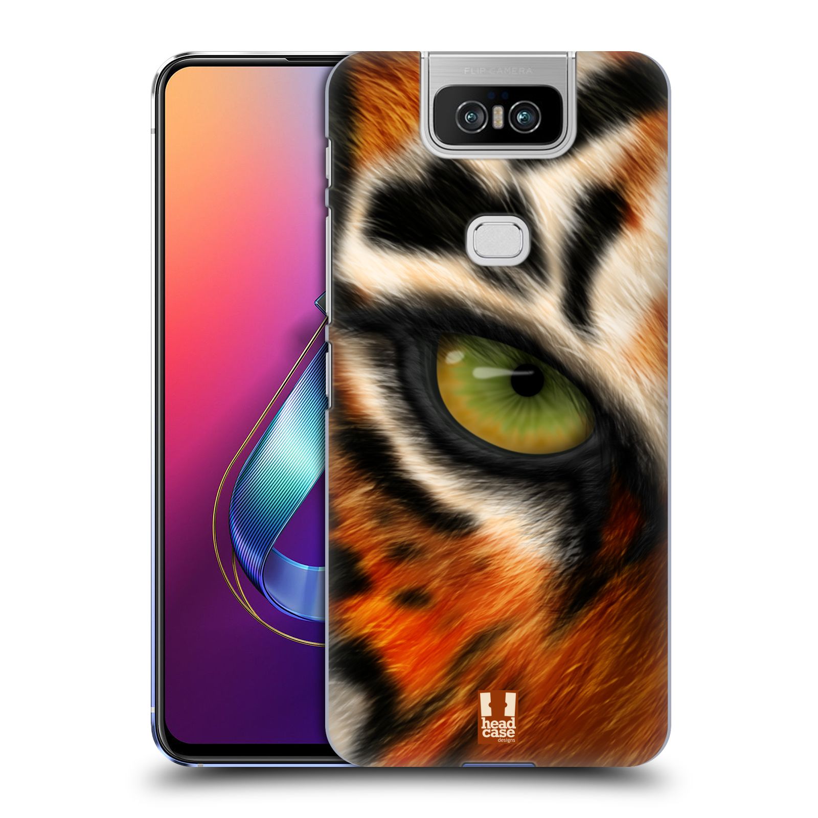 Pouzdro na mobil Asus Zenfone 6 ZS630KL - HEAD CASE - vzor pohled zvířete oko tygr
