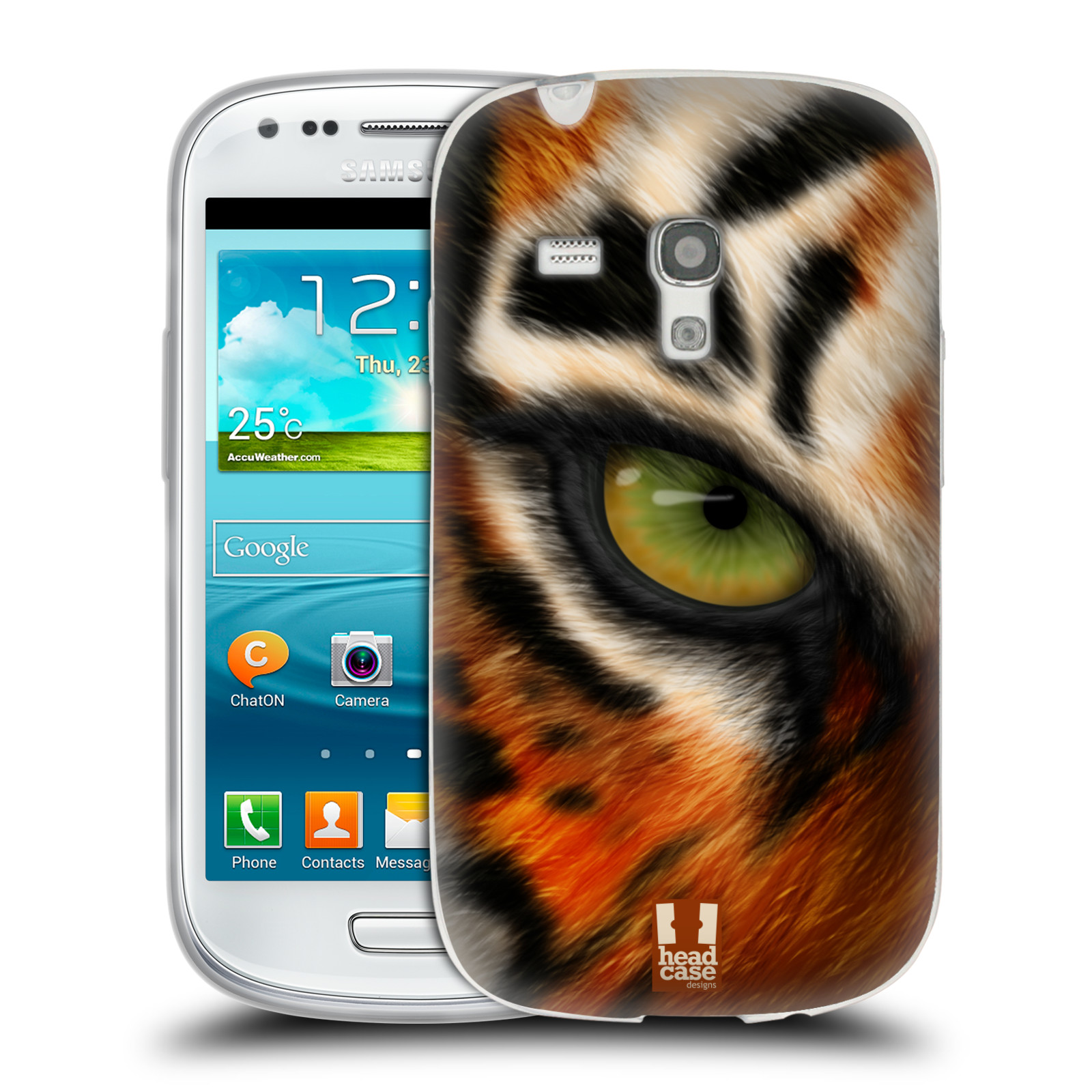 HEAD CASE silikonový obal na mobil Samsung Galaxy S3 MINI i8190 vzor pohled zvířete oko tygr