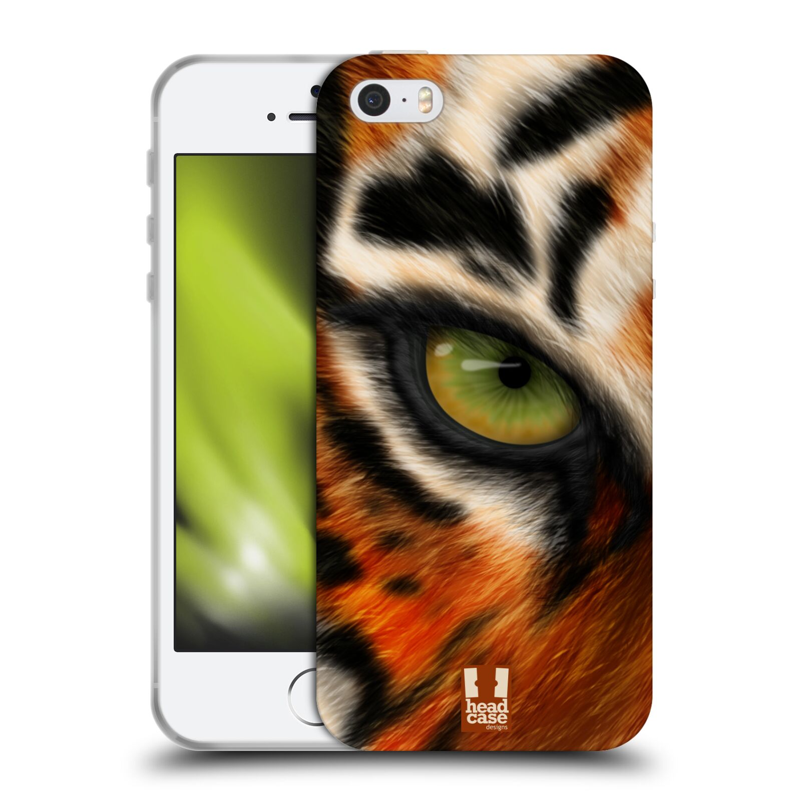HEAD CASE silikonový obal na mobil Apple Iphone SE vzor pohled zvířete oko tygr