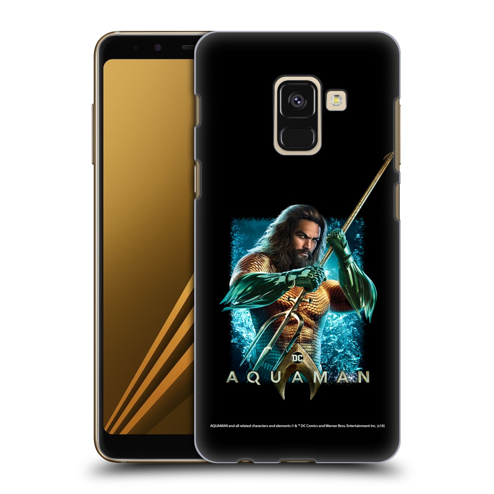 Pouzdro na mobil Samsung Galaxy A8+ 2018, A8 PLUS 2018 - HEAD CASE - Aquaman bojová pozice