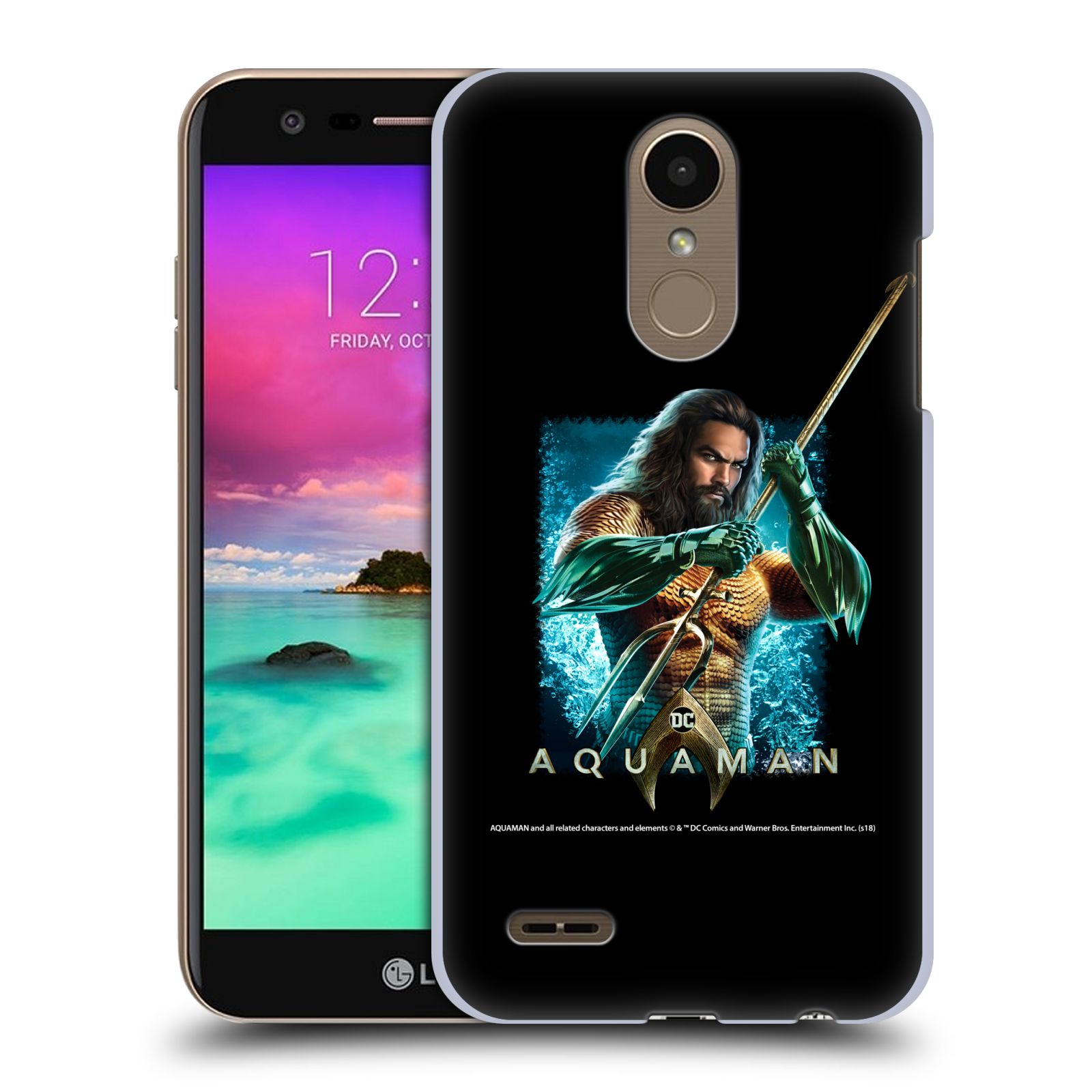Pouzdro na mobil LG K10 2018 - HEAD CASE - Aquaman bojová pozice