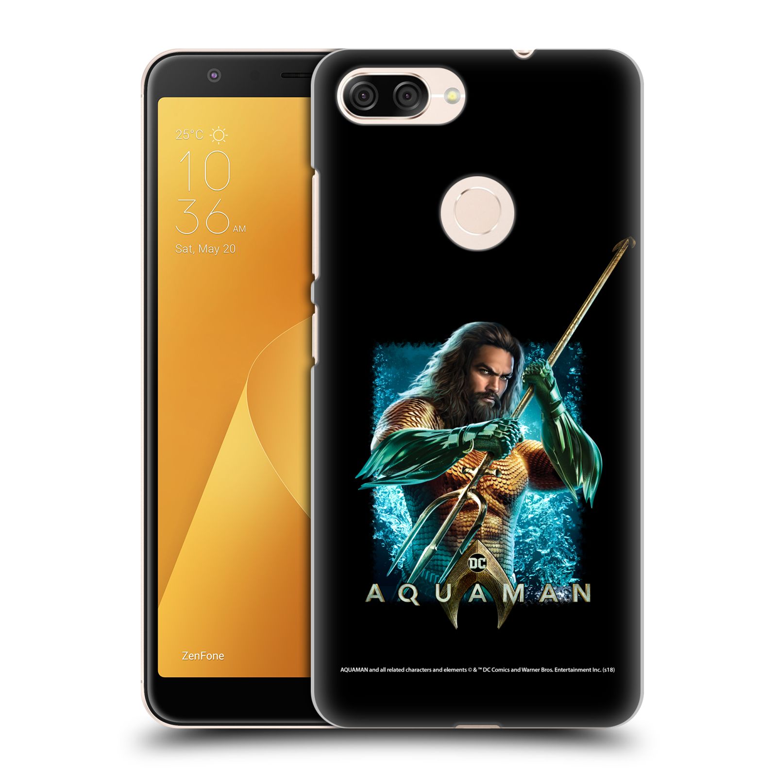 Pouzdro na mobil ASUS ZENFONE Max Plus M1 - HEAD CASE - Aquaman bojová pozice