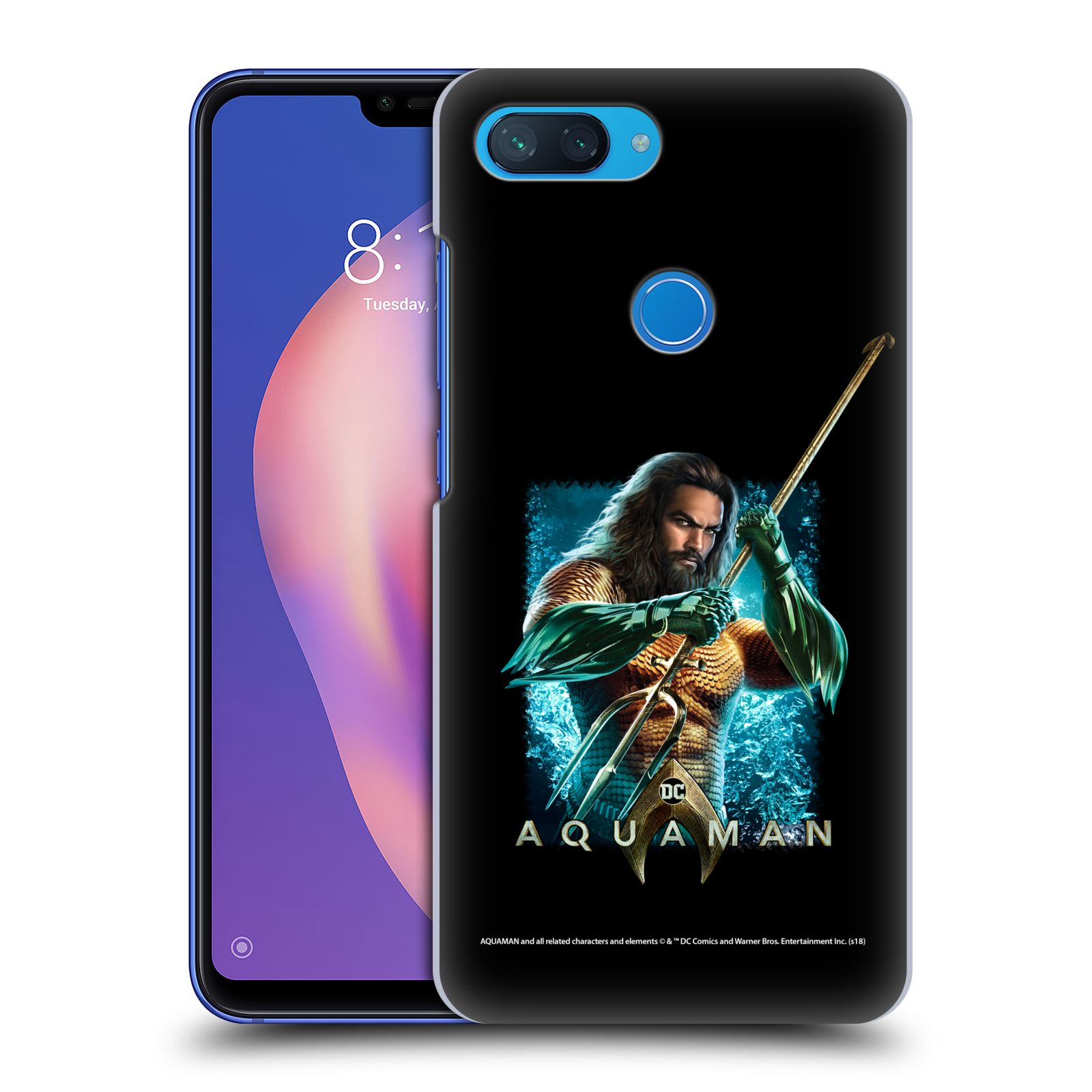 Pouzdro na mobil Xiaomi  Mi 8 Lite - HEAD CASE - Aquaman bojová pozice