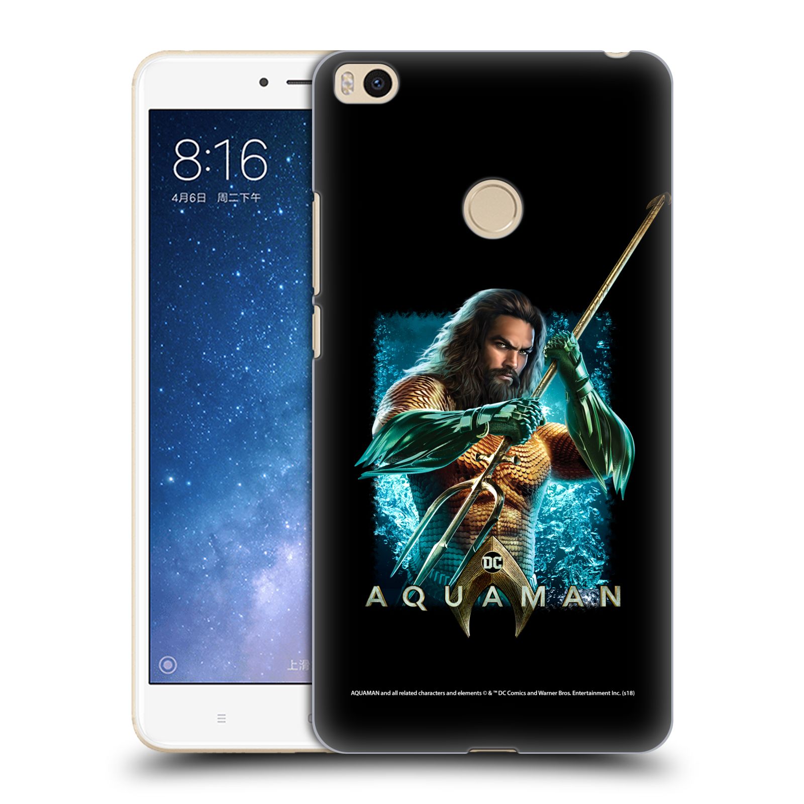 Pouzdro na mobil Xiaomi Mi Max 2 - HEAD CASE - Aquaman bojová pozice