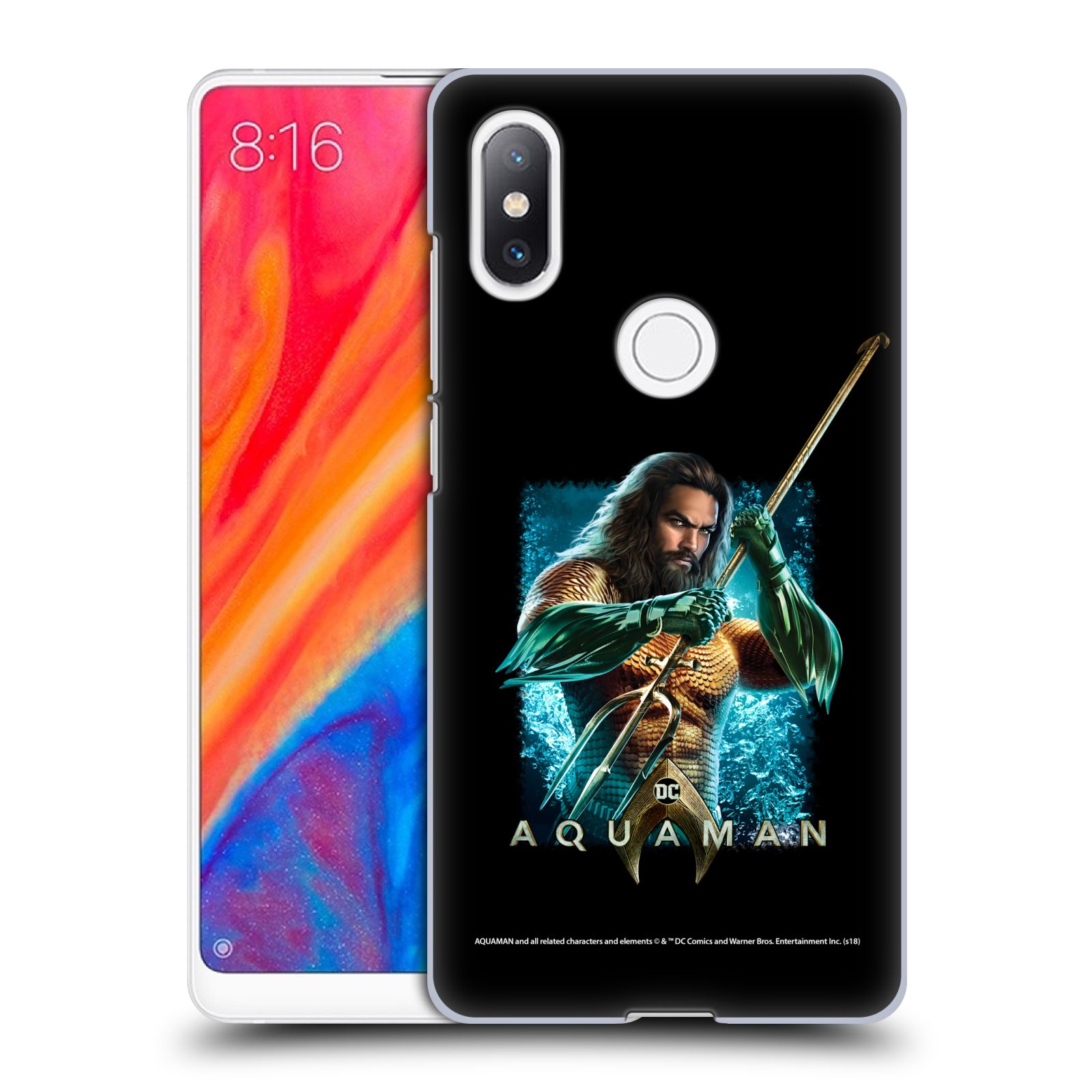 Pouzdro na mobil Xiaomi Mi Mix 2S - HEAD CASE - Aquaman bojová pozice