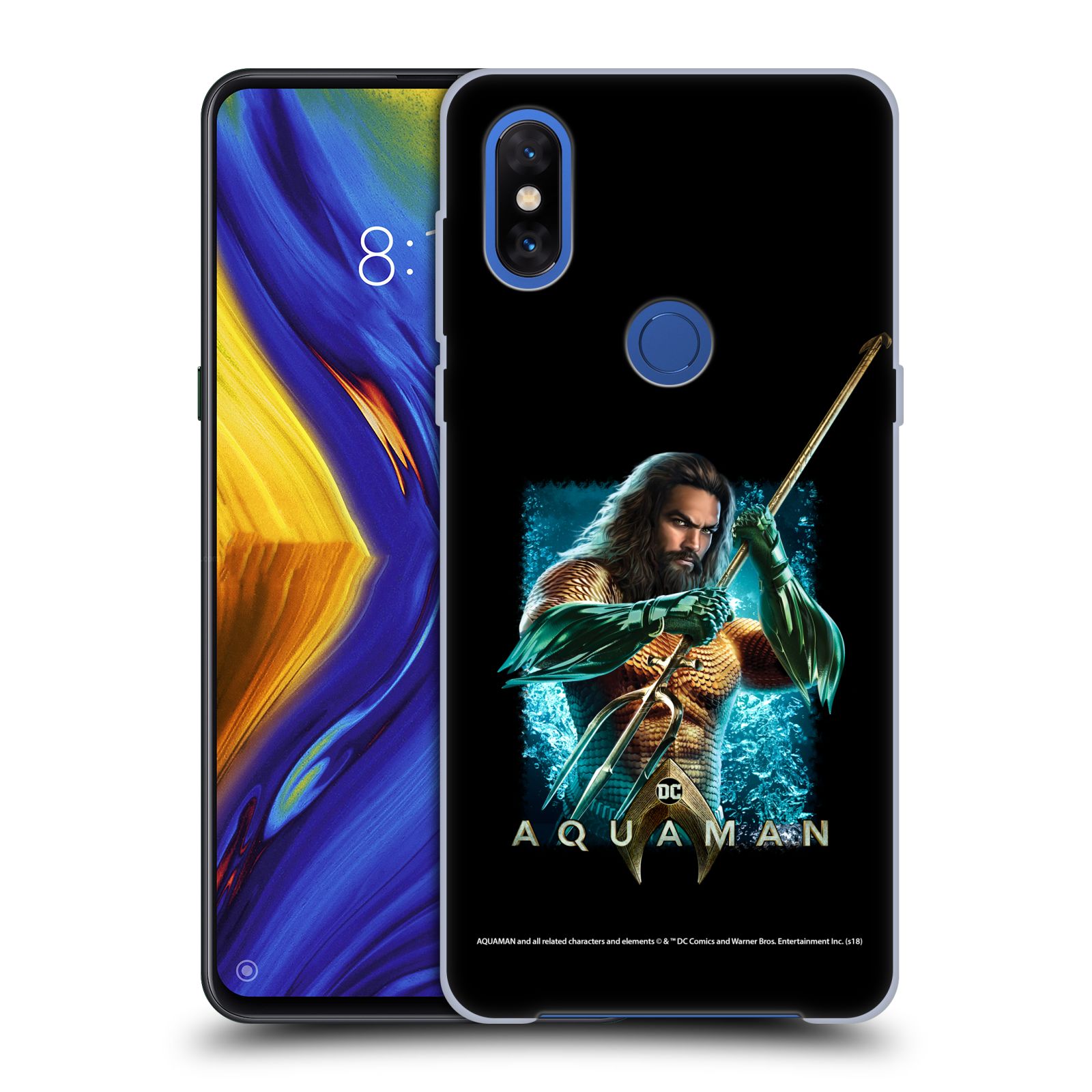 Pouzdro na mobil Xiaomi Mi Mix 3 - HEAD CASE - Aquaman bojová pozice