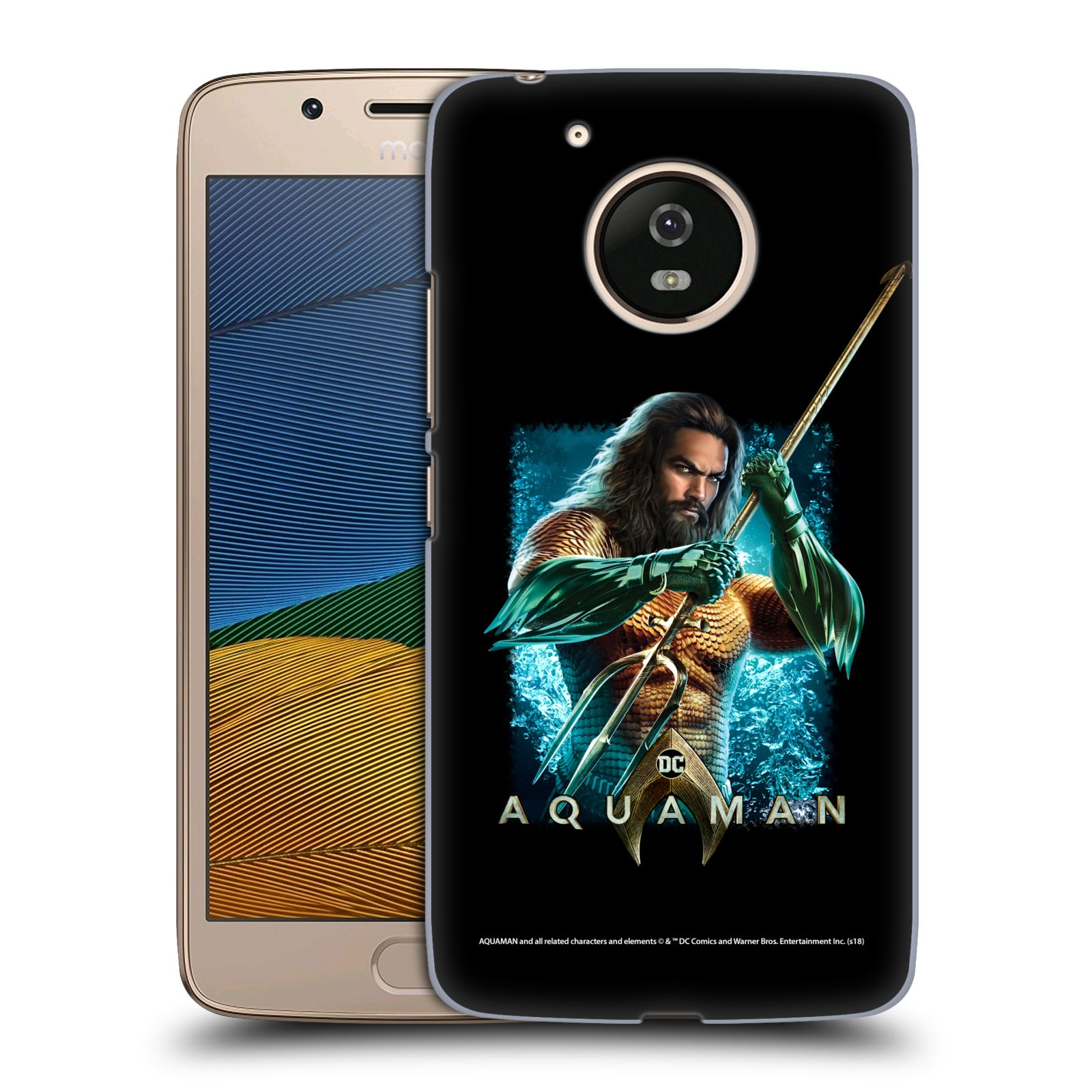 Pouzdro na mobil Lenovo Moto G5 - HEAD CASE - Aquaman bojová pozice