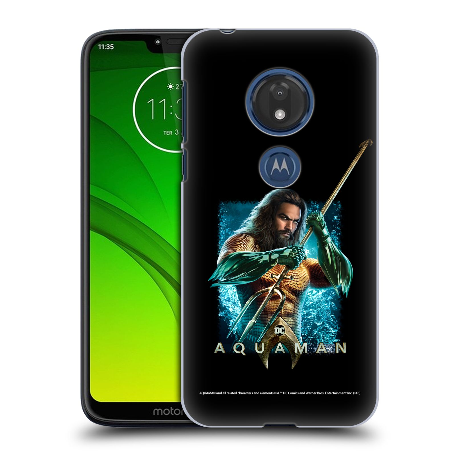 Pouzdro na mobil Motorola Moto G7 Play - HEAD CASE - Aquaman bojová pozice