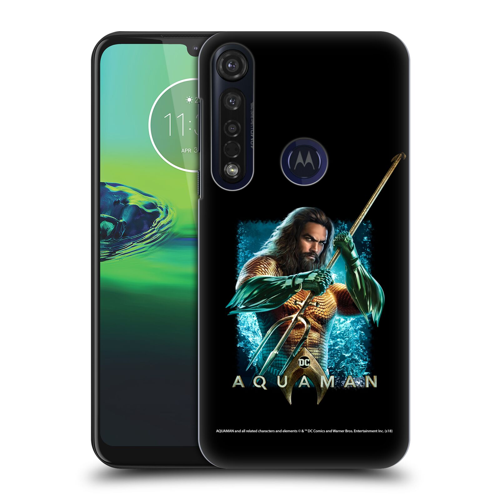 Pouzdro na mobil Motorola Moto G8 PLUS - HEAD CASE - Aquaman bojová pozice
