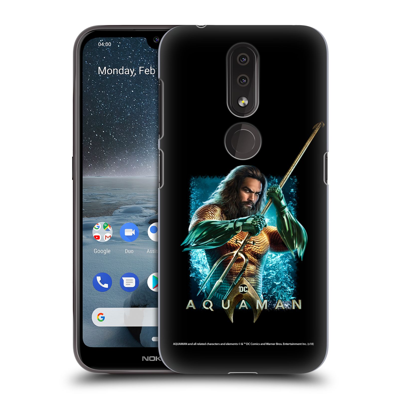 Pouzdro na mobil Nokia 4.2 - HEAD CASE - Aquaman bojová pozice