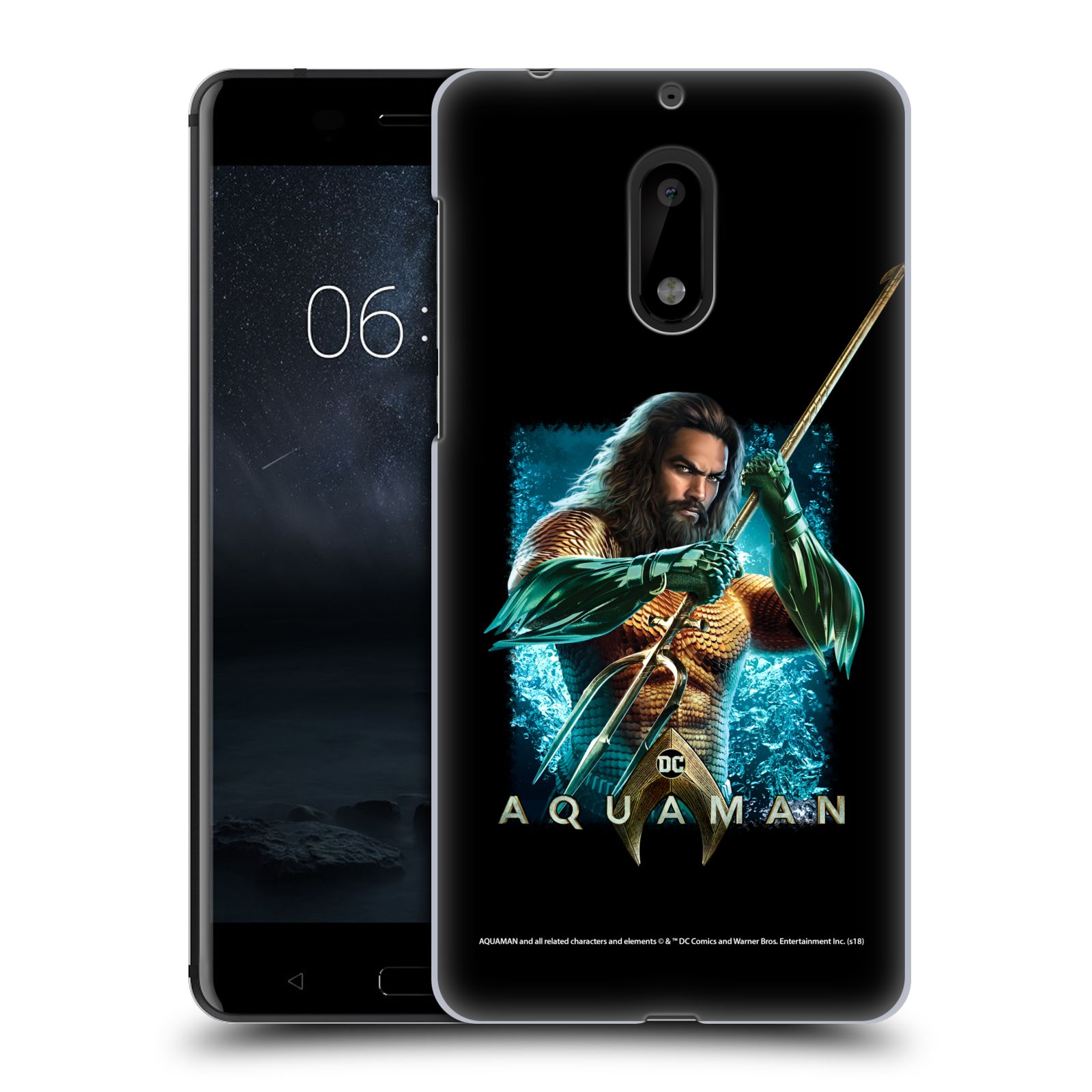 Pouzdro na mobil Nokia 6 - HEAD CASE - Aquaman bojová pozice