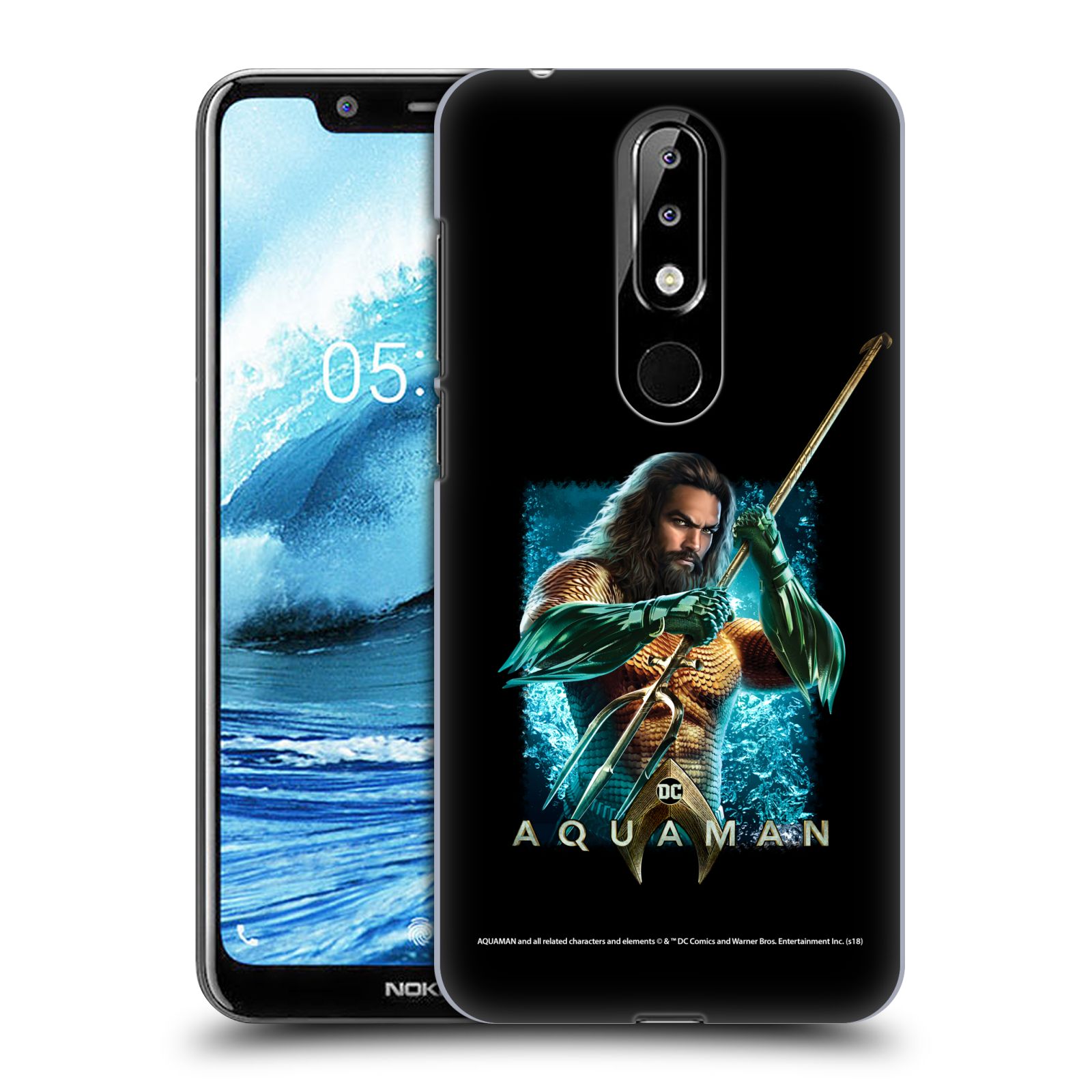 Pouzdro na mobil Nokia 5.1 PLUS - HEAD CASE - Aquaman bojová pozice