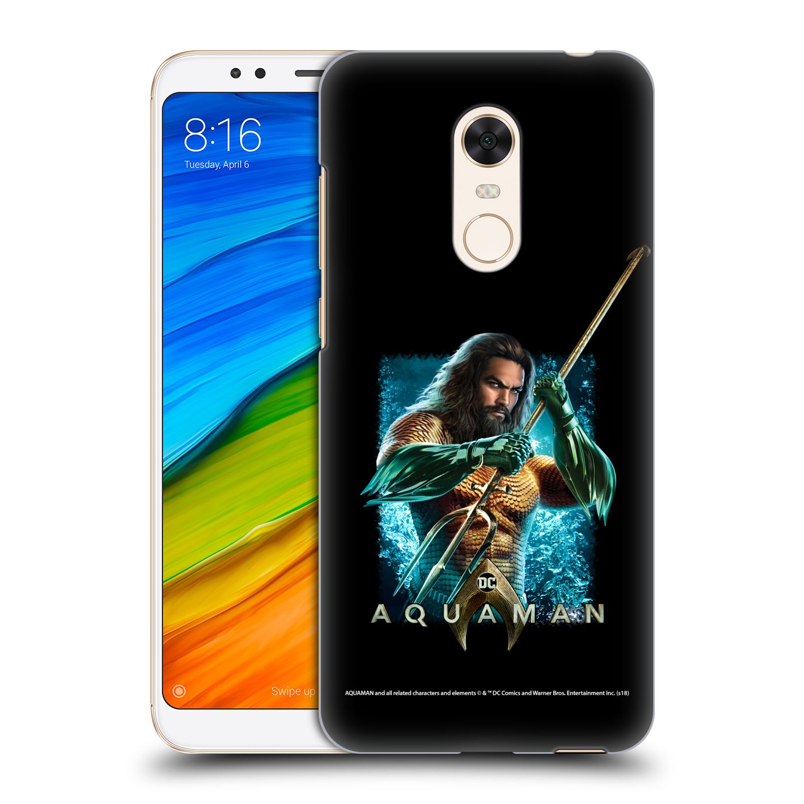 Pouzdro na mobil Xiaomi Redmi 5 PLUS (REDMI 5+) - HEAD CASE - Aquaman bojová pozice