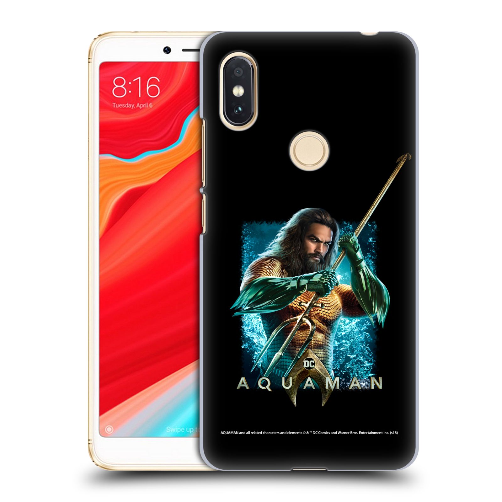 Pouzdro na mobil Xiaomi Redmi S2 - HEAD CASE - Aquaman bojová pozice