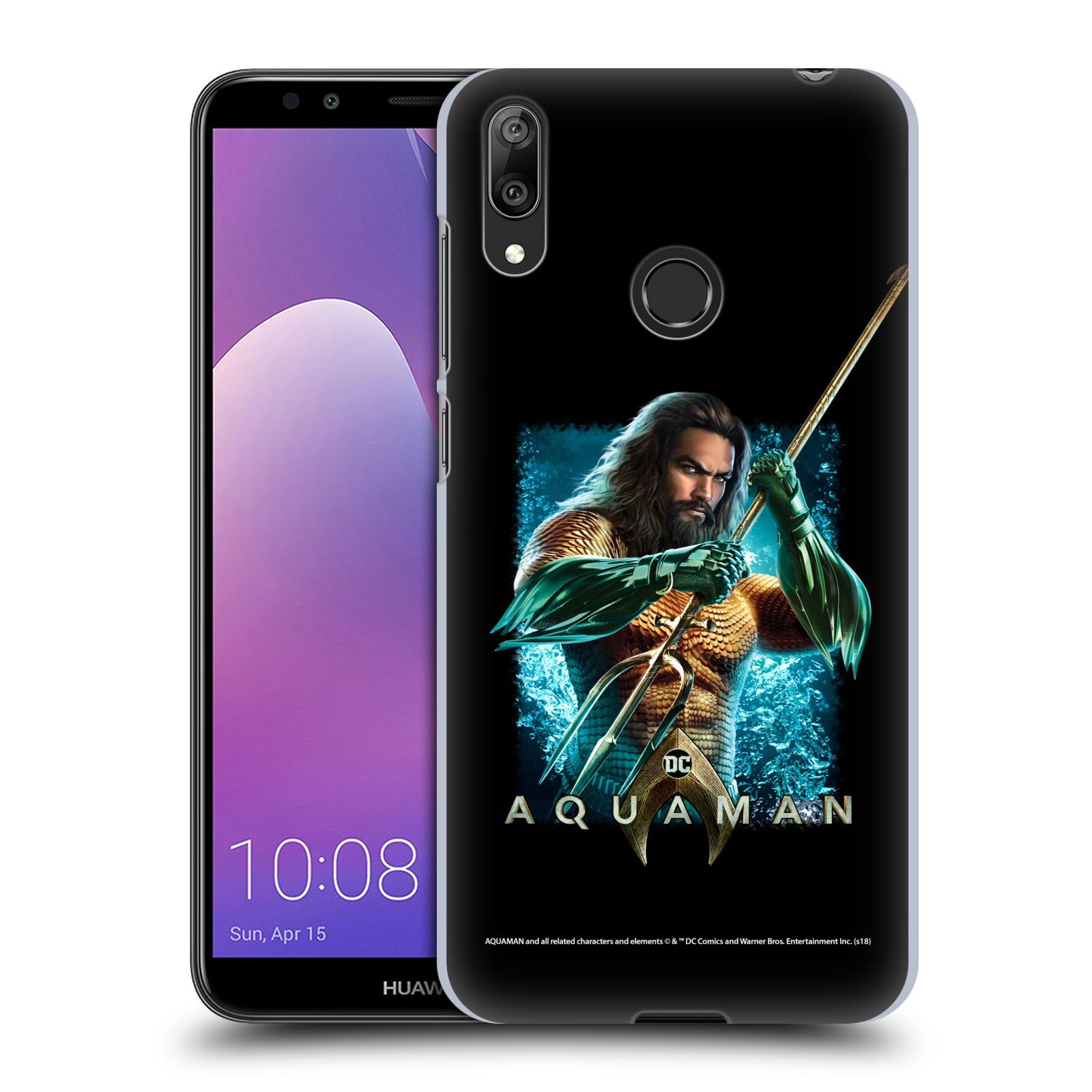Pouzdro na mobil Huawei Y7 2019 - HEAD CASE - Aquaman bojová pozice