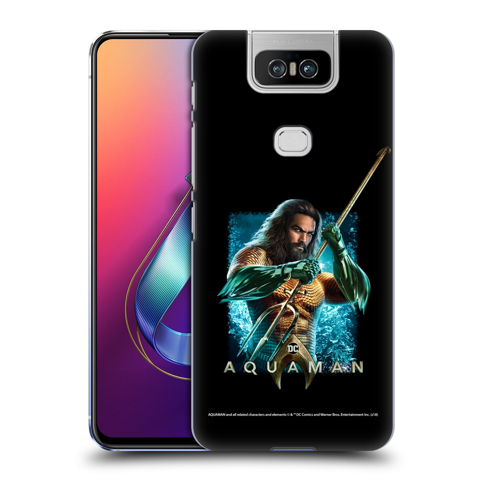Pouzdro na mobil ASUS Zenfone 6 ZS630KL - HEAD CASE - Aquaman bojová pozice