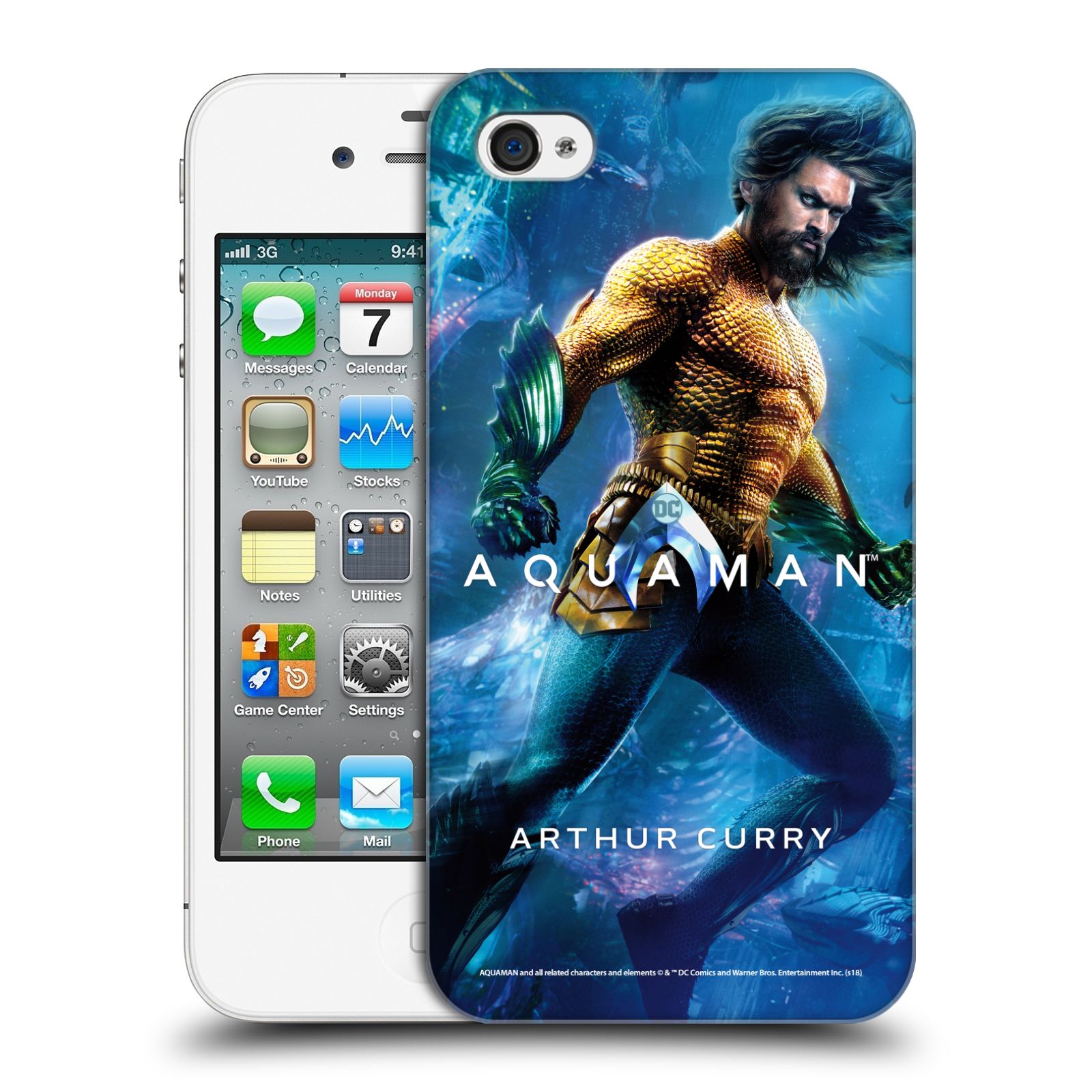 Zadní obal pro mobil Apple Iphone 4/4S - HEAD CASE - Aquaman - Arthur Curry