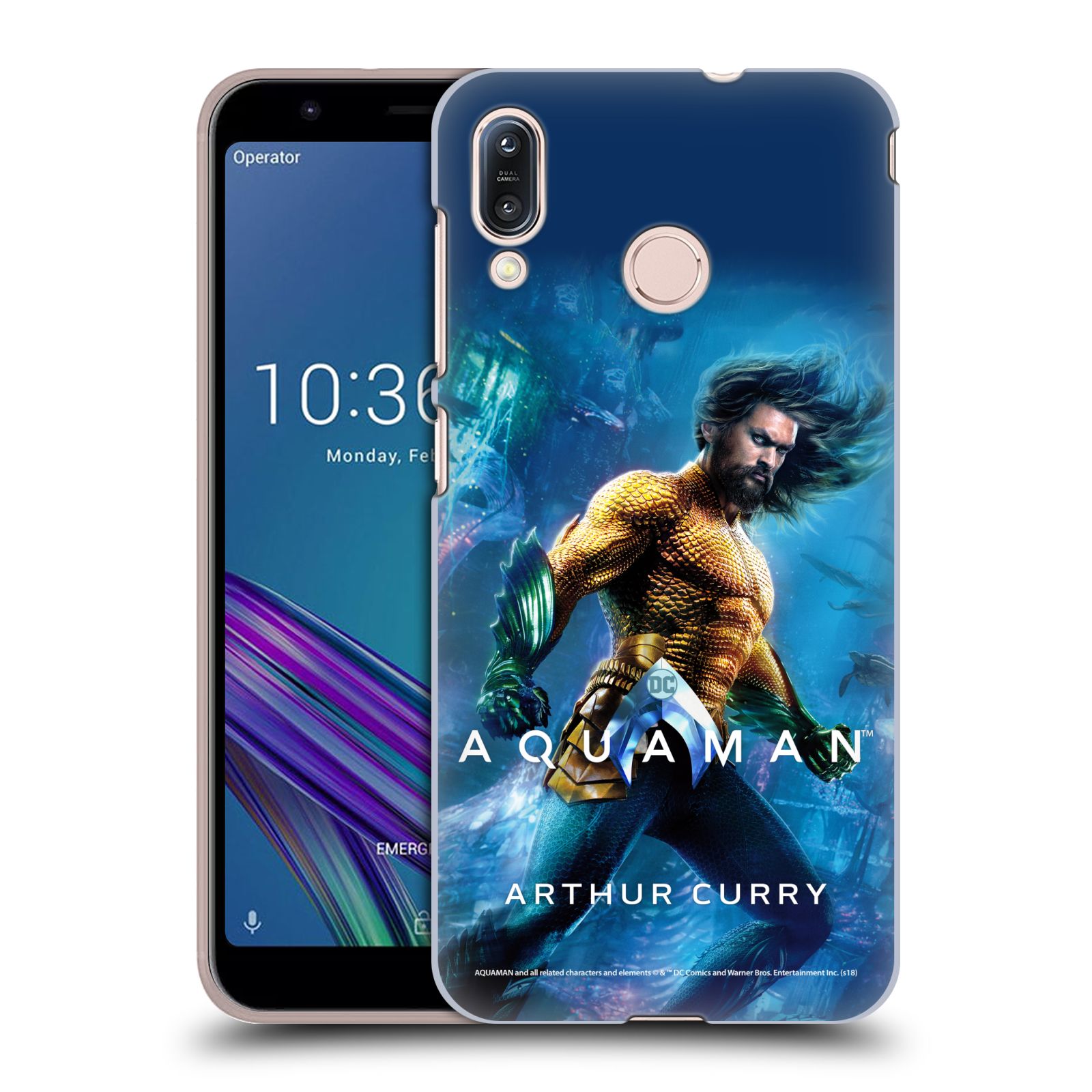 Zadní obal pro mobil Asus Zenfone Max (M1) ZB555KL - HEAD CASE - Aquaman - Arthur Curry