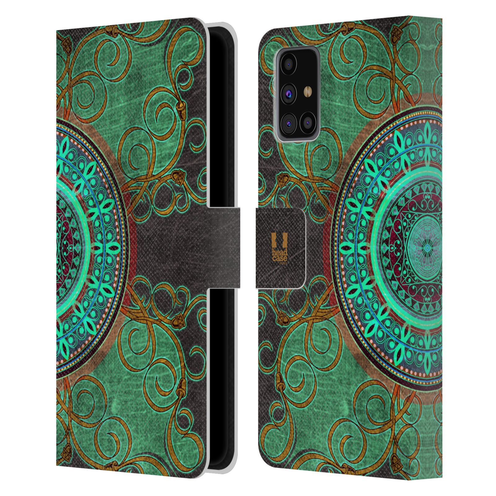 Pouzdro pro mobil Samsung Galaxy M31s - HEAD CASE - Zelená Mandala