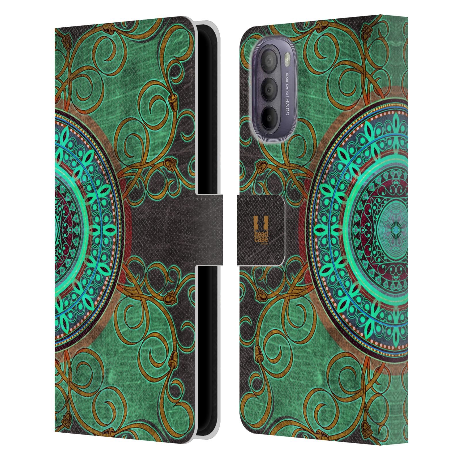 HEAD CASE Pouzdro pro mobil Motorola Moto G31 - Zelená Mandala