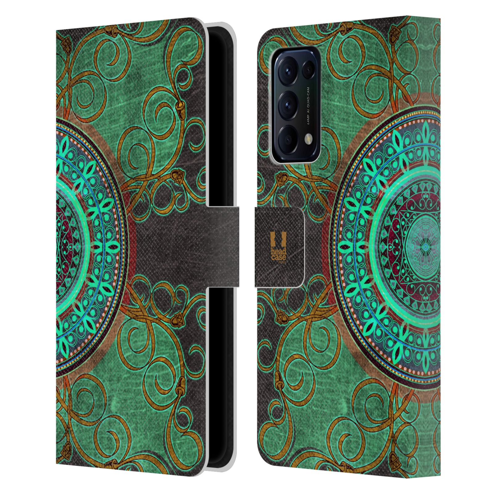HEAD CASE Pouzdro pro mobil Oppo Reno 5 (5G) - Zelená Mandala
