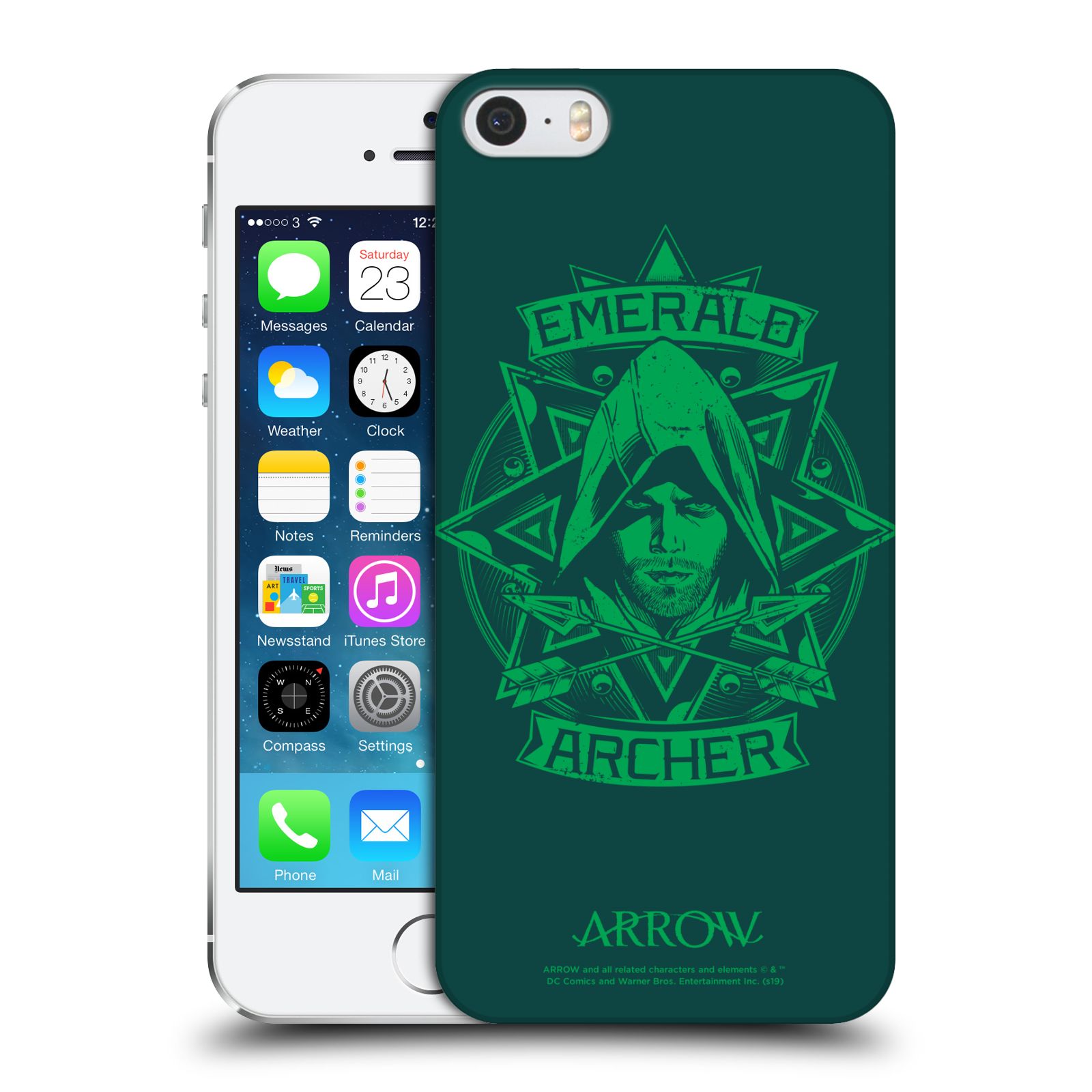 Zadní obal pro mobil Apple Iphone 5/5S/SE 2015 - HEAD CASE - Arrow - Archer zelená kresba