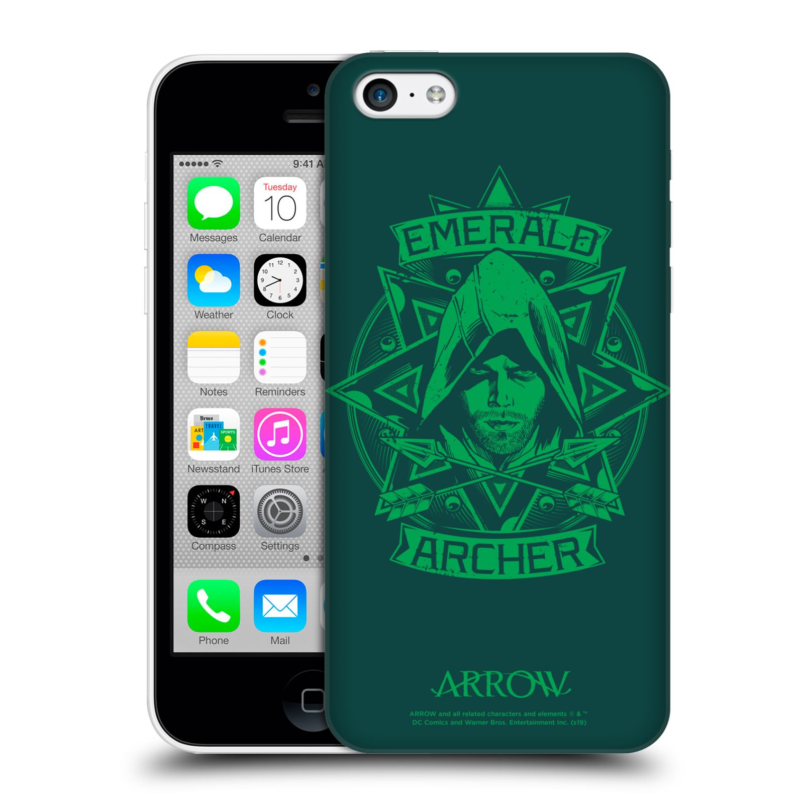 Zadní obal pro mobil Apple Iphone 5C - HEAD CASE - Arrow - Archer zelená kresba