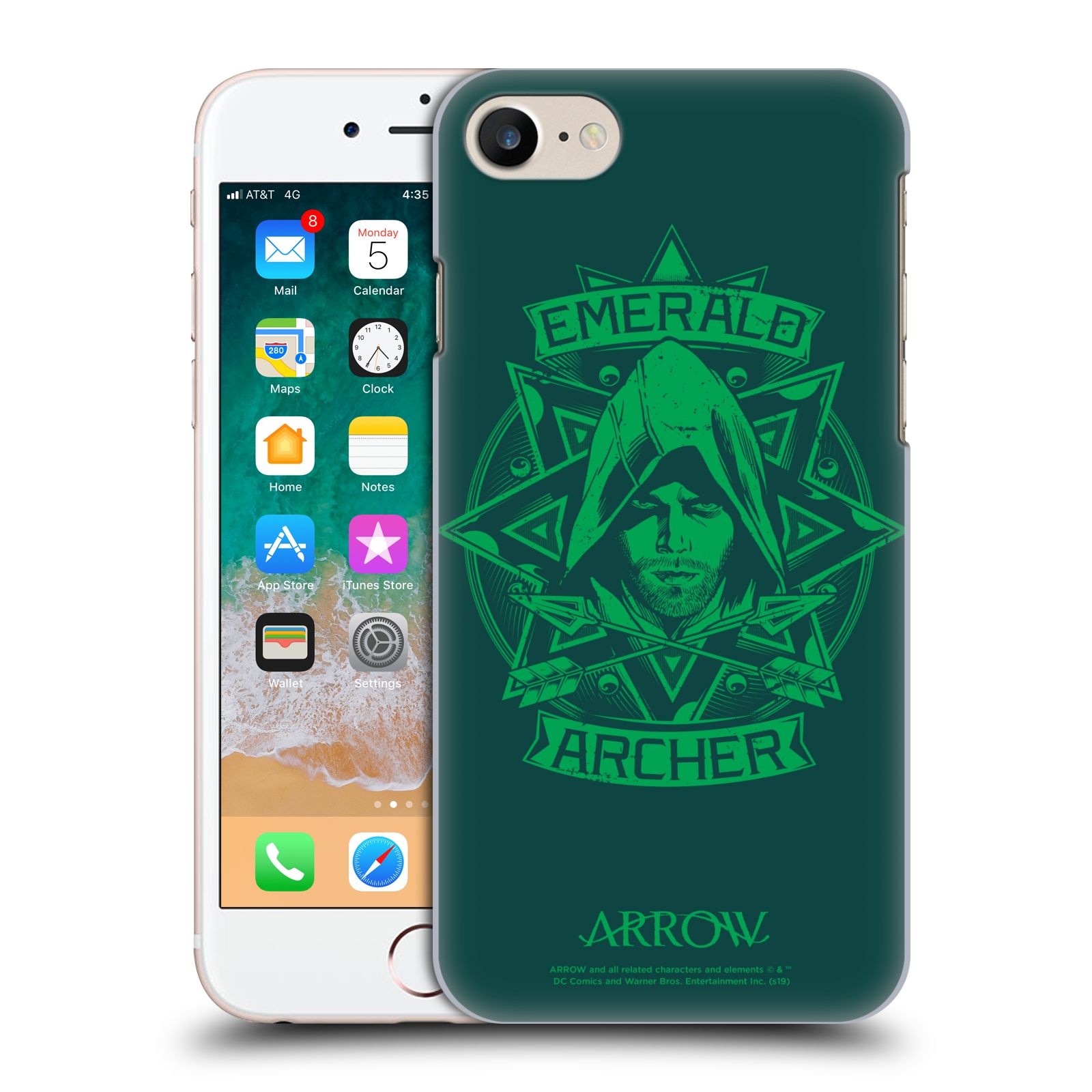 Zadní obal pro mobil Apple Iphone 7/8/SE2020 - HEAD CASE - Arrow - Archer zelená kresba