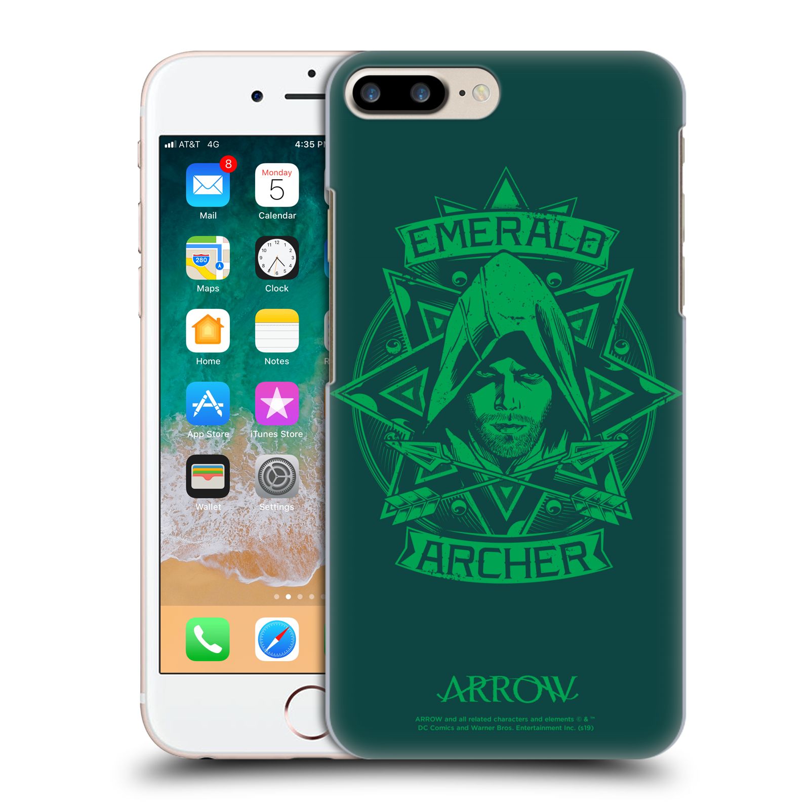 Zadní obal pro mobil Apple Iphone 7+ /  8+ - HEAD CASE - Arrow - Archer zelená kresba
