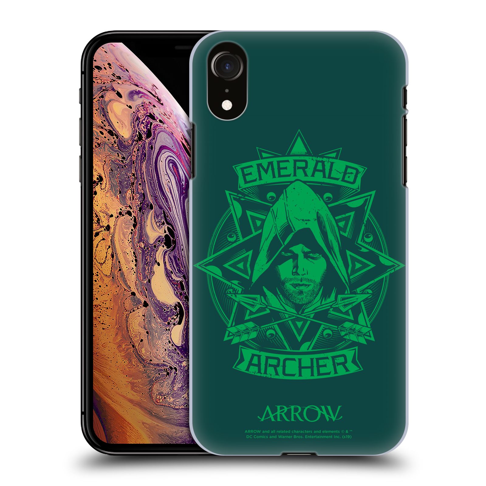 Zadní obal pro mobil Apple Iphone XR - HEAD CASE - Arrow - Archer zelená kresba