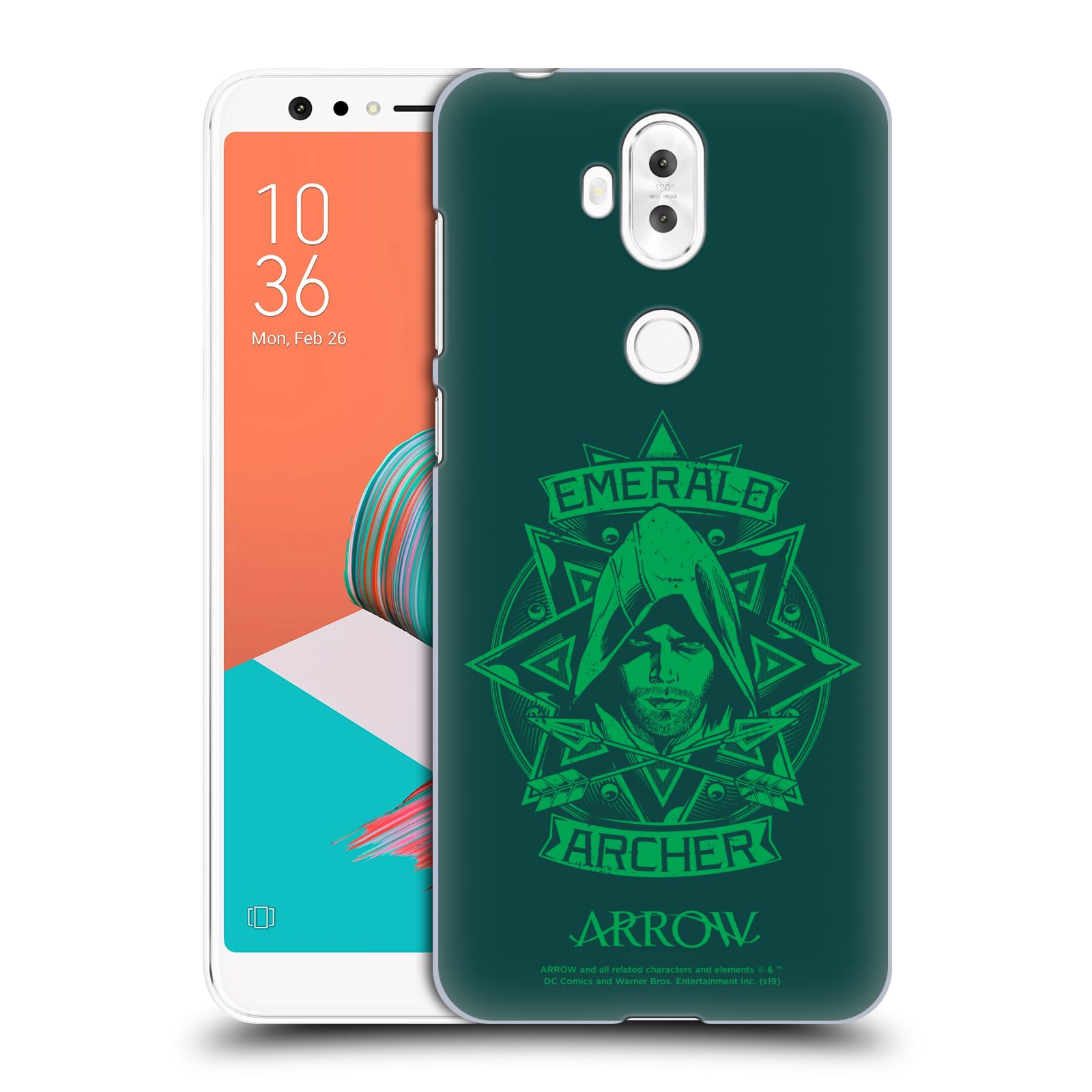 Zadní obal pro mobil Asus Zenfone 5 Lite ZC600KL - HEAD CASE - Arrow - Archer zelená kresba