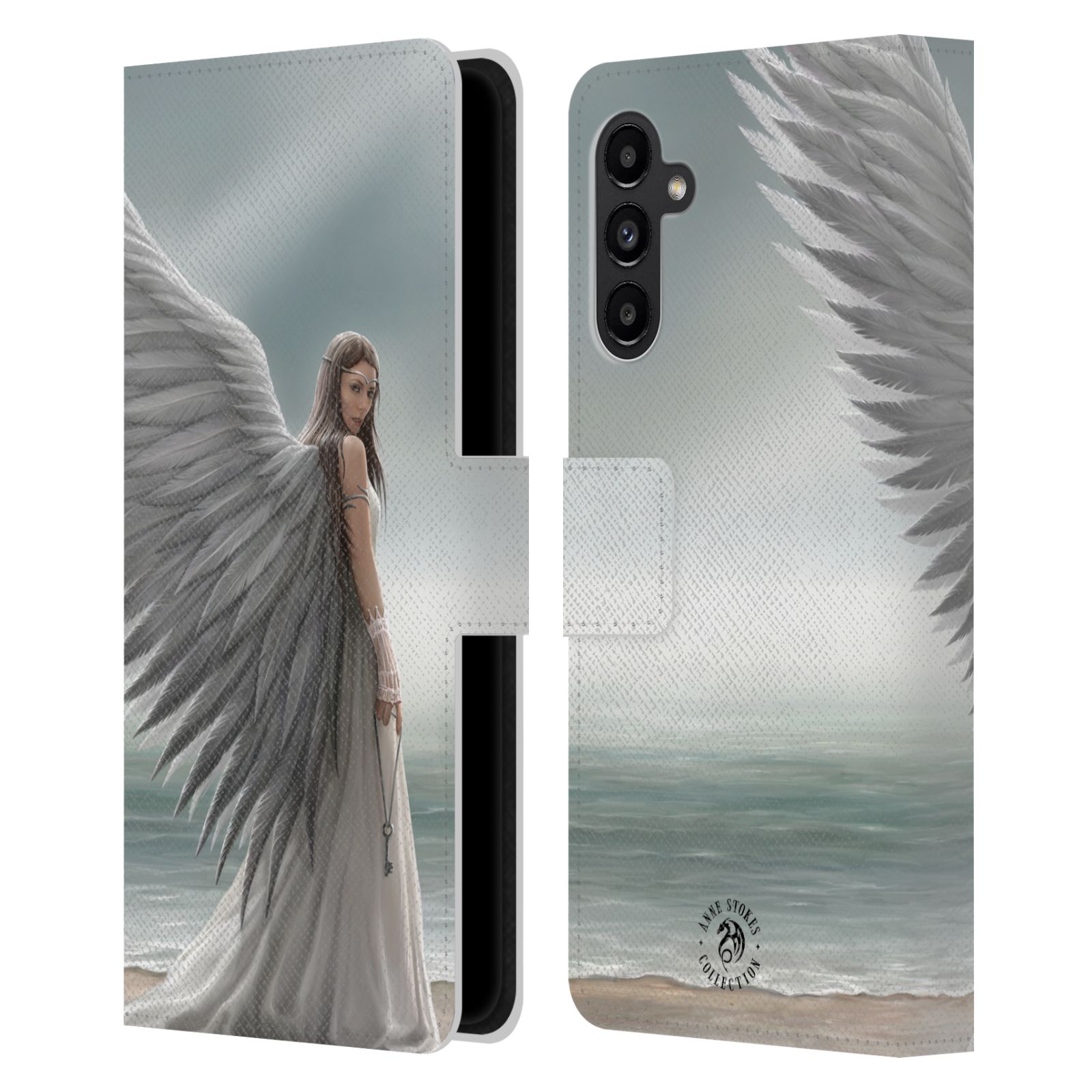 Pouzdro HEAD CASE na mobil Samsung Galaxy A13 5G  fantasy - anděl na pláži