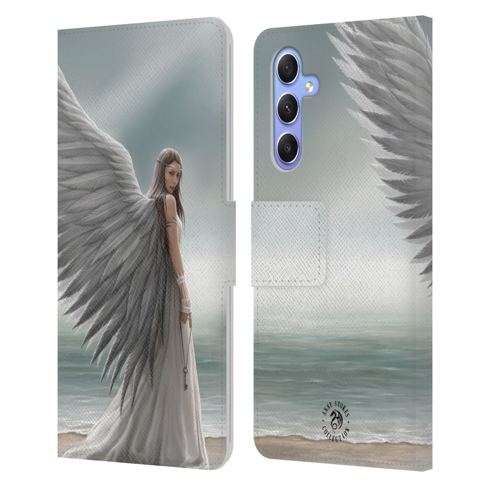 Pouzdro HEAD CASE na mobil Samsung Galaxy A34 5G  fantasy - anděl na pláži
