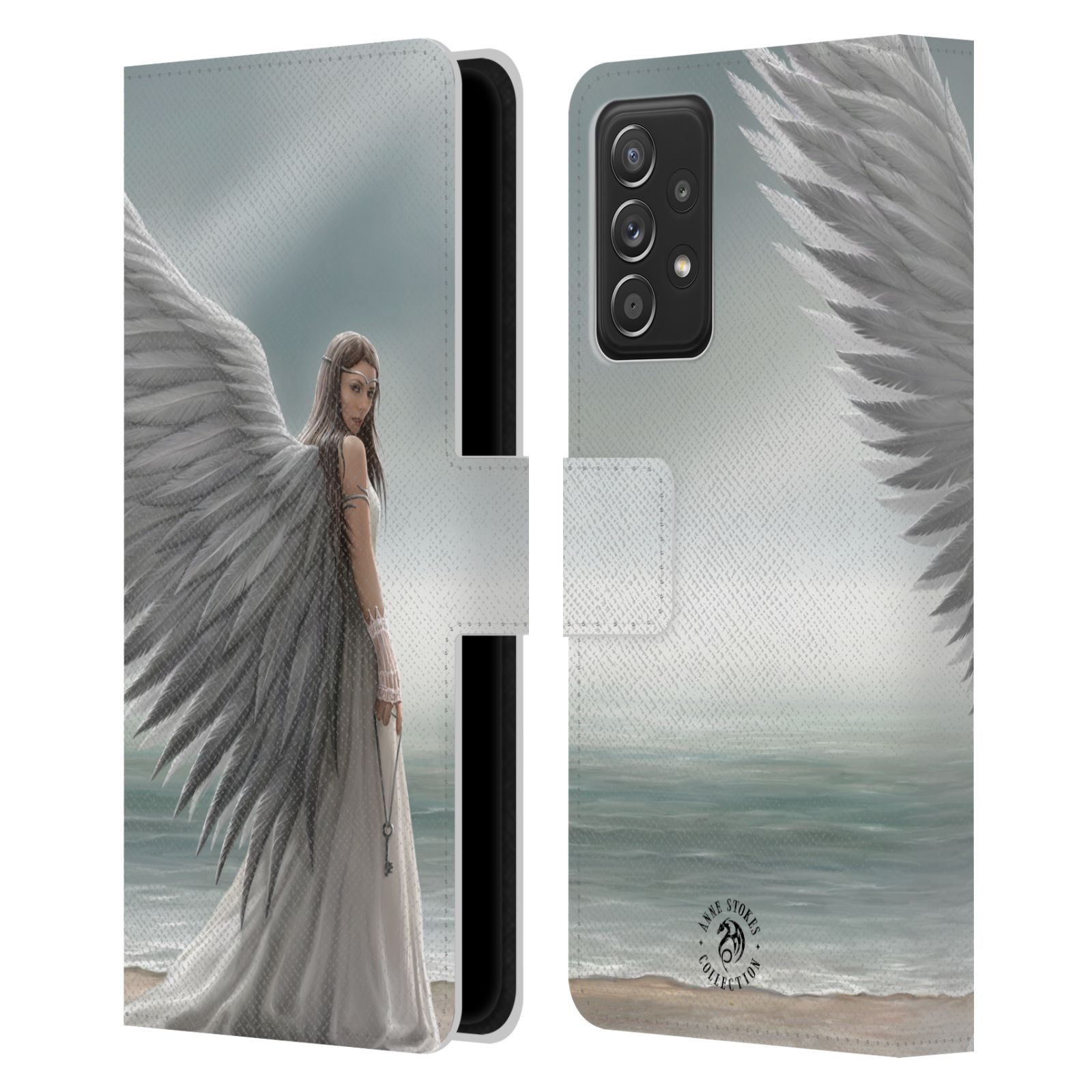 Pouzdro HEAD CASE na mobil Samsung Galaxy A52 / A52 5G / A52s 5G  fantasy - anděl na pláži